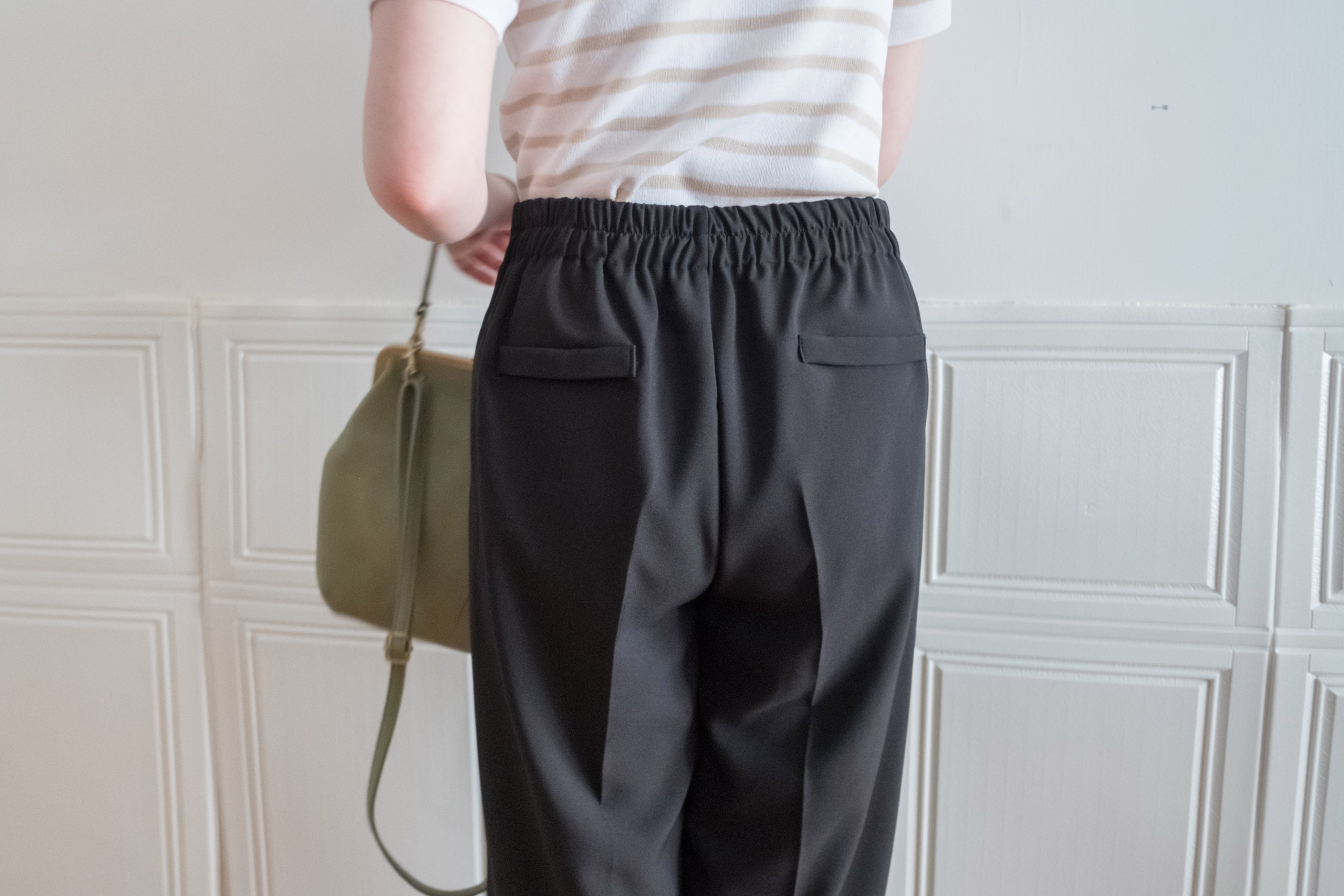 Buttons 三色鈕扣口袋顯瘦闊腳西褲, Pants/ PT8384 (beige/Milktea sold out)