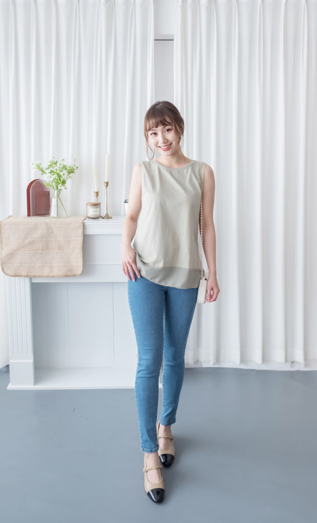 Chiffon End 雪紡衣尾微入膊傘形全袖, Blouse/ TP8855