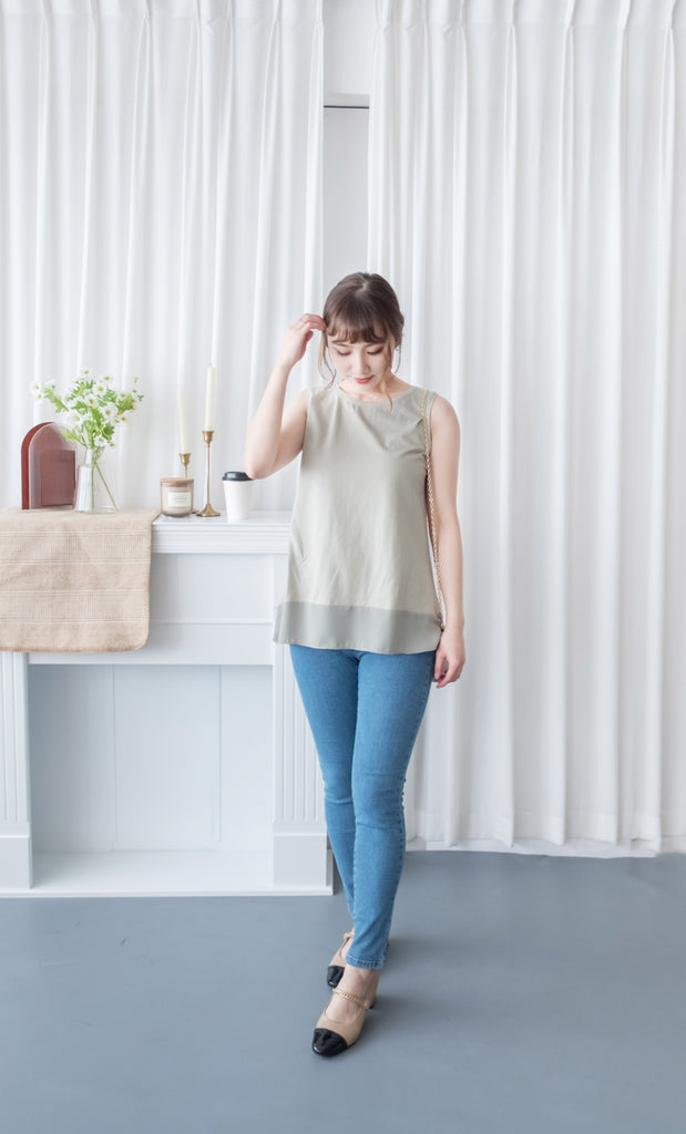 Chiffon End 雪紡衣尾微入膊傘形全袖, Blouse/ TP8855