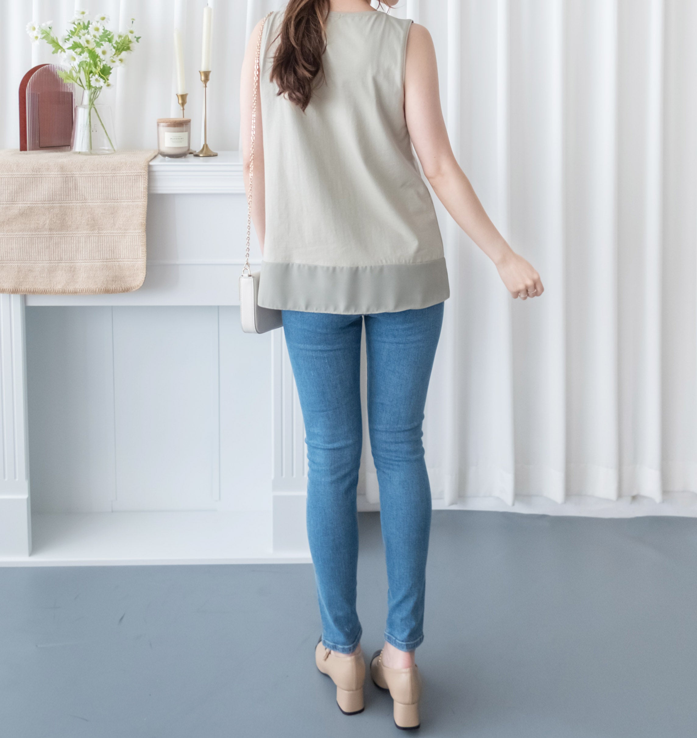 Chiffon End 雪紡衣尾微入膊傘形全袖, Blouse/ TP8855