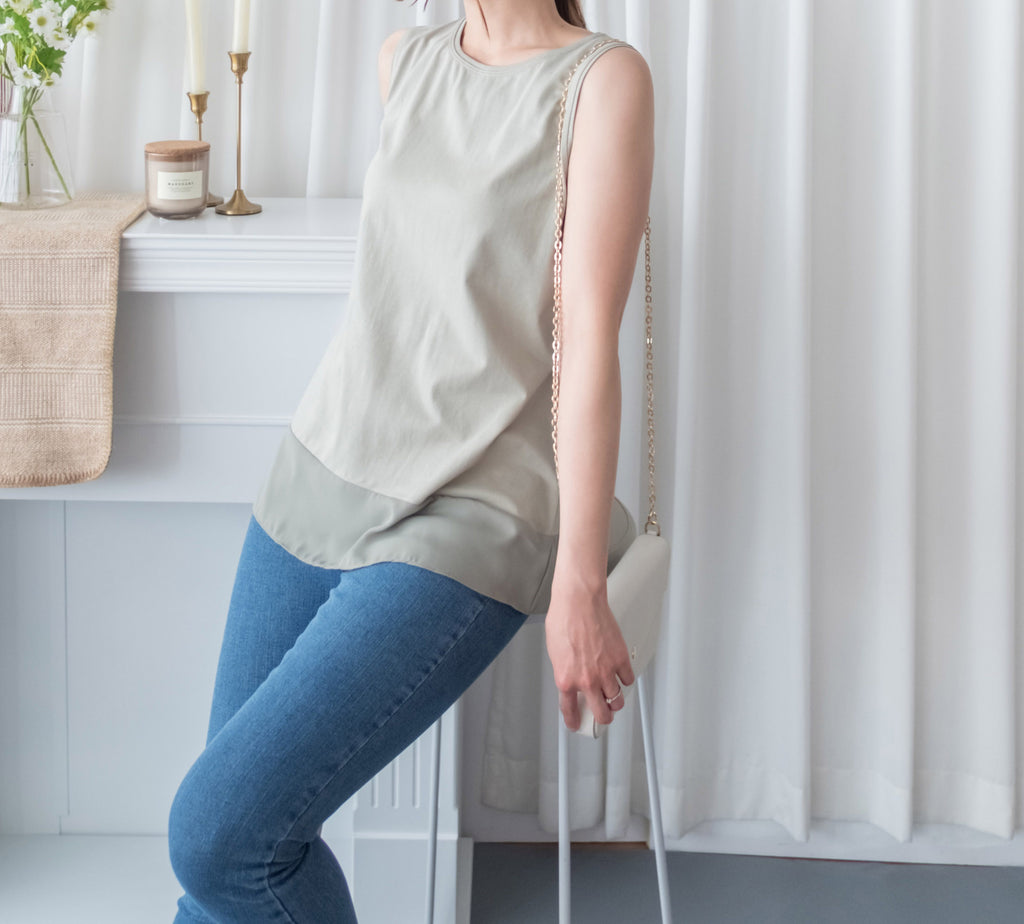 Chiffon End 雪紡衣尾微入膊傘形全袖, Blouse/ TP8855