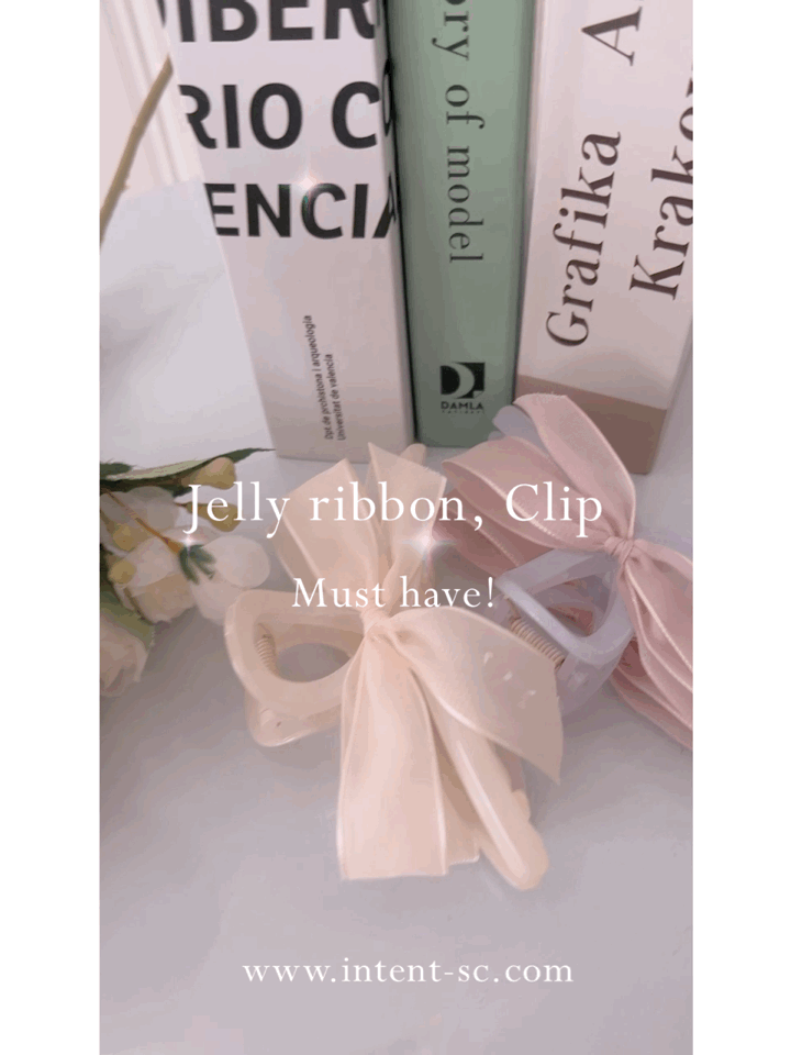 (Many Ways to wear) Jelly Ribbon, Clip/ HA8120 (ivory sold out)