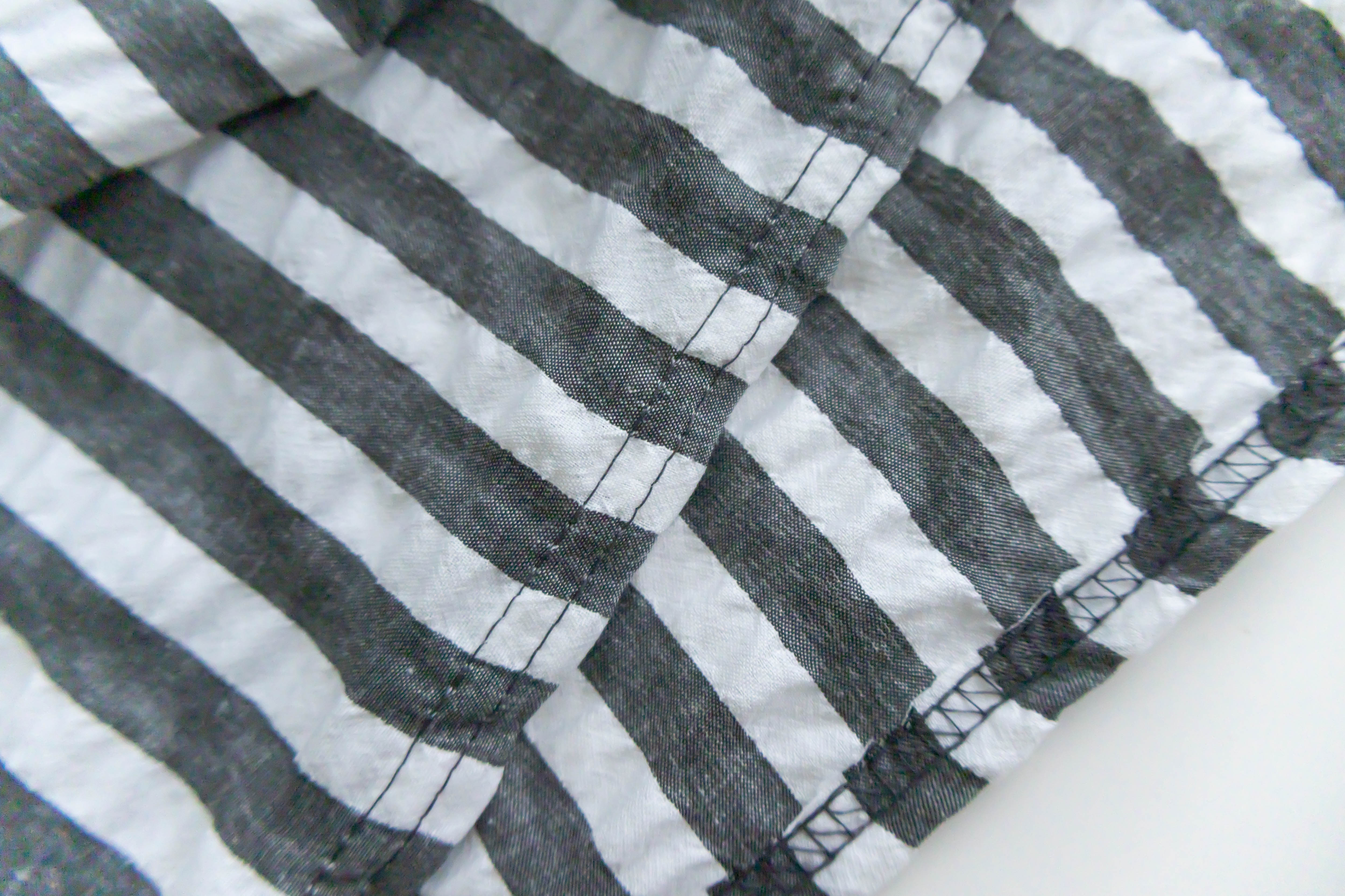 Daily Stripe 黑白條紋假兩件連身裙, Dress/ DS9316