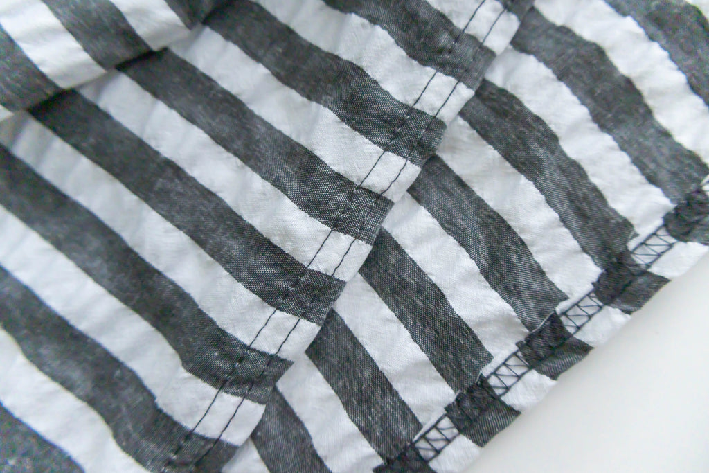 Daily Stripe 黑白條紋假兩件連身裙, Dress/ DS9316