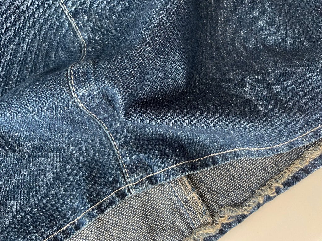 Skirt Wide 白車邊裙形闊腳牛仔褲, Jeans/ SK8754