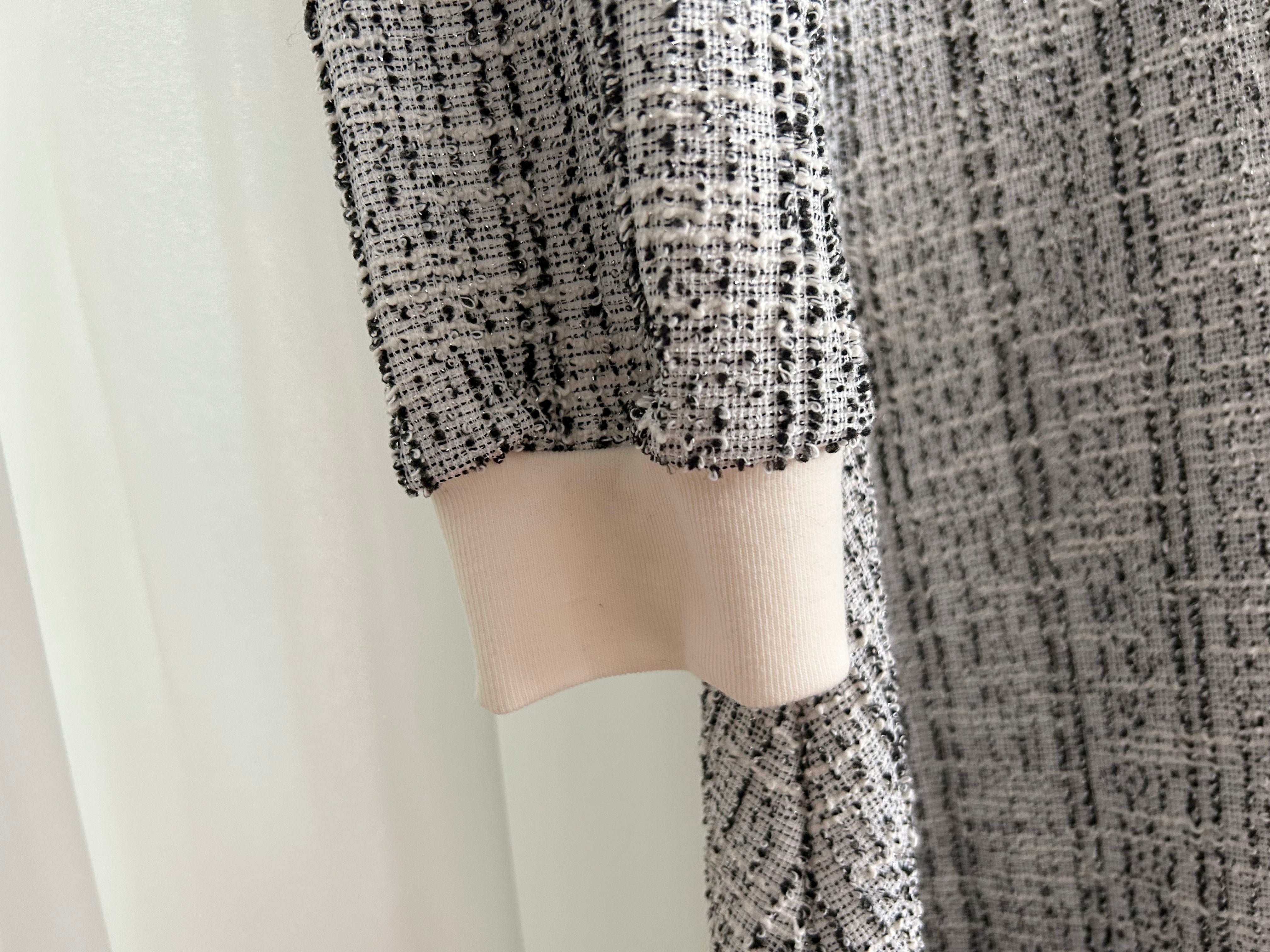 My Coco 十字線混灰細緻金鈕全彈性氣質連身裙, Dress/ DS9327