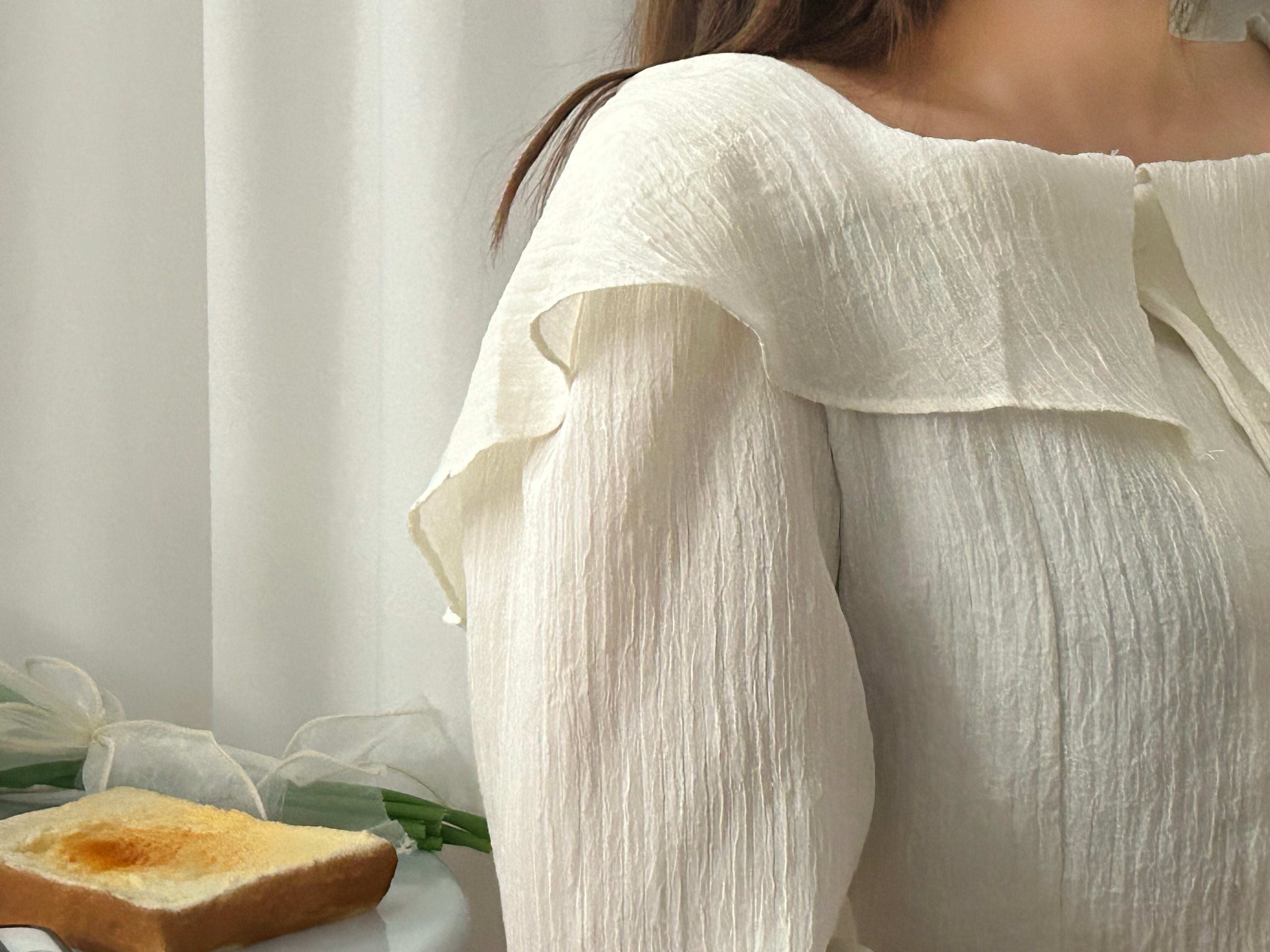 Wonderland 方領荷葉領口飄逸上衣, Blouse/ BU8969