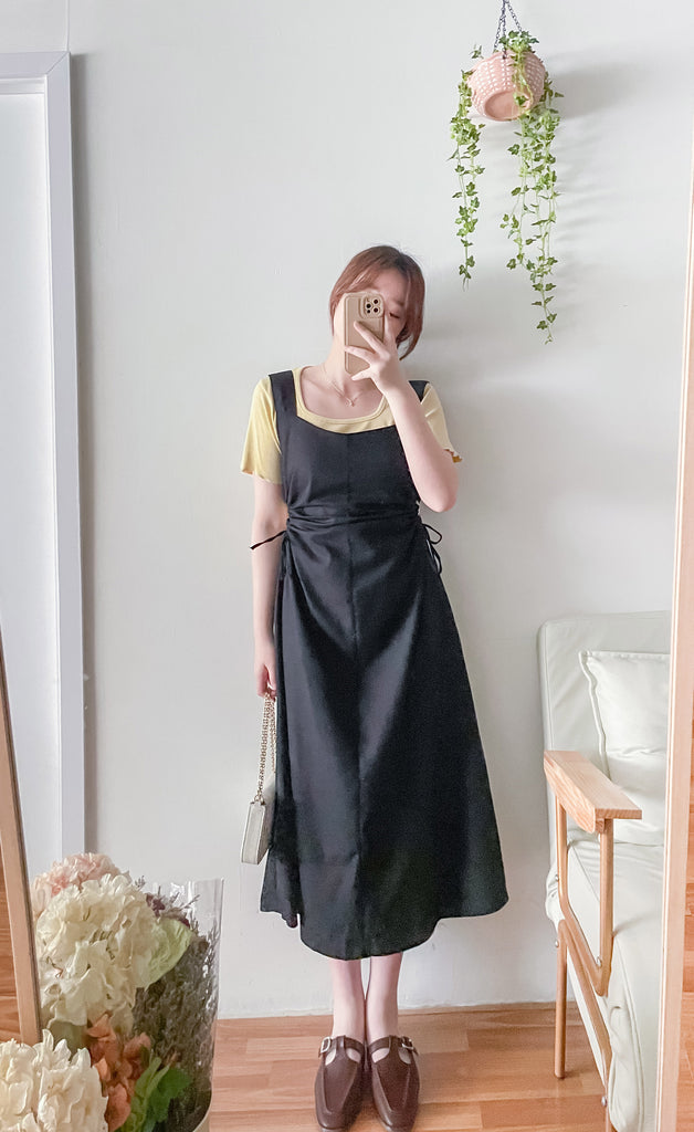 Side Knot 左右鏤空束帶修腰背心裙, Dress/ DS9230