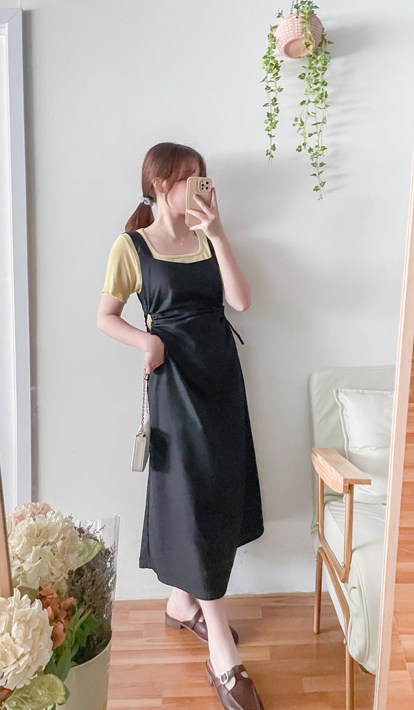 Side Knot 左右鏤空束帶修腰背心裙, Dress/ DS9230
