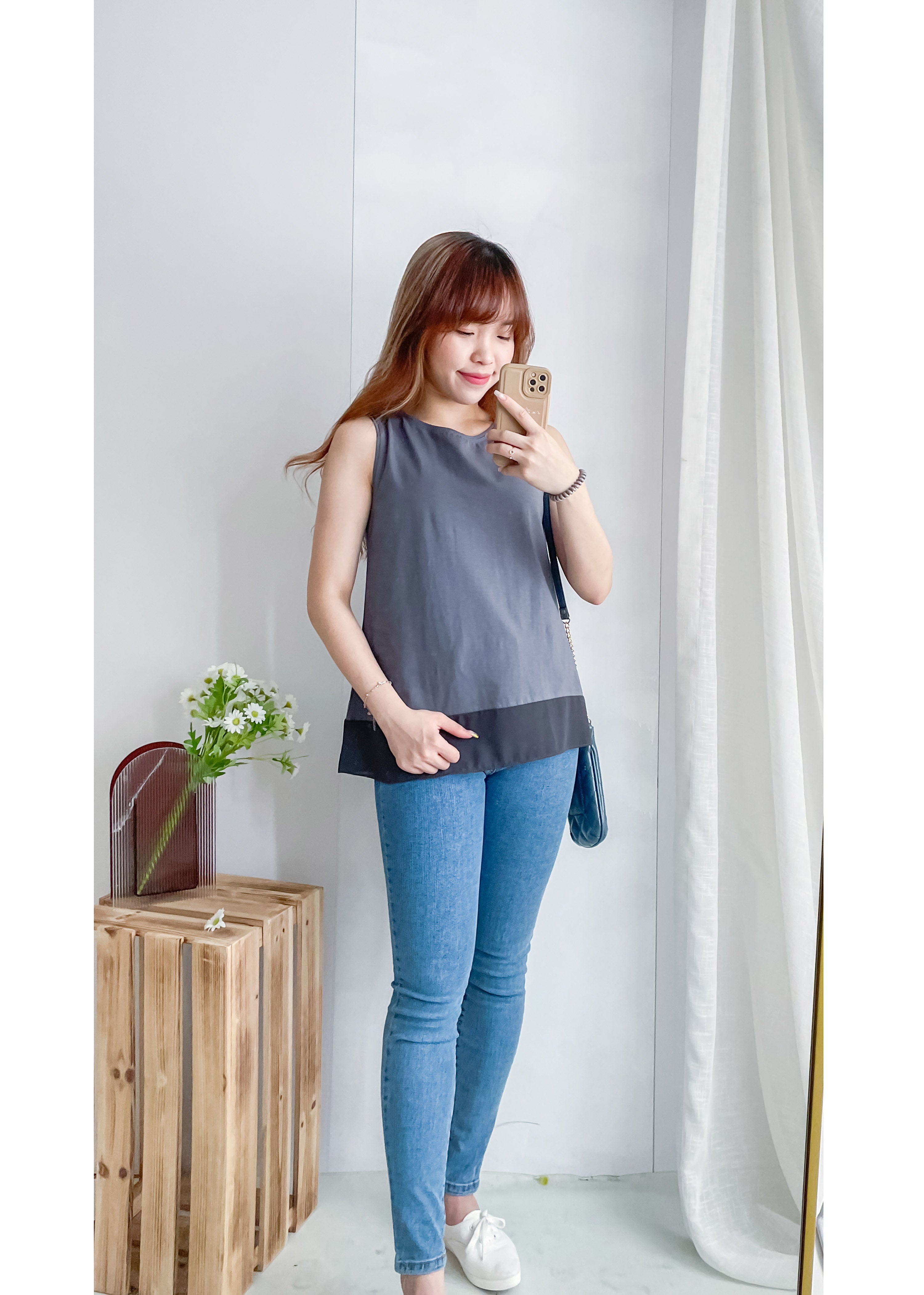 Chiffon End 雪紡衣尾微入膊傘形全袖, Blouse/ TP8855