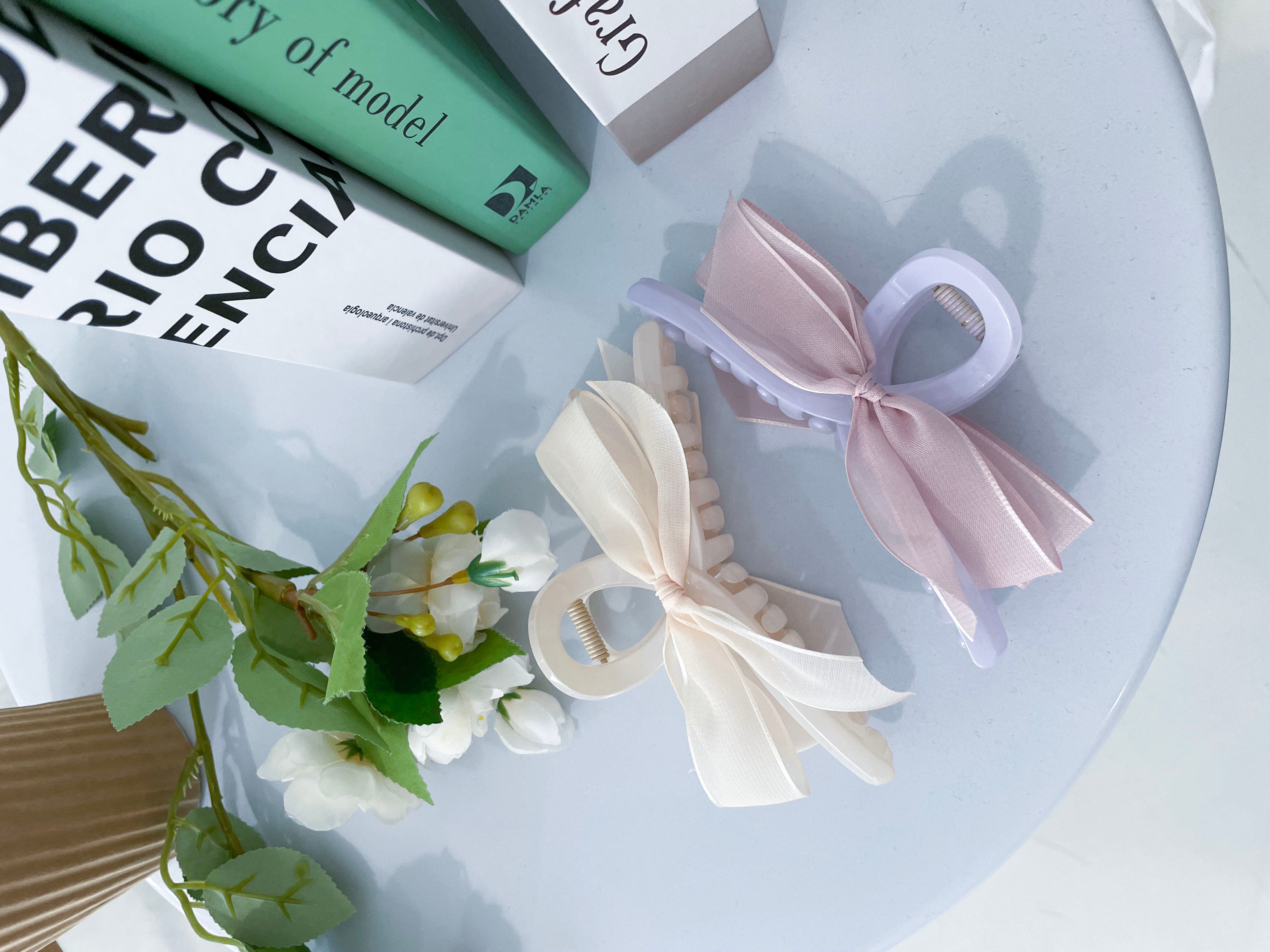 (Many Ways to wear) Jelly Ribbon, Clip/ HA8120 (ivory sold out)