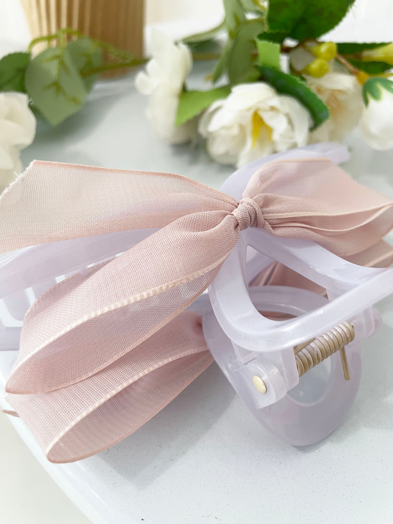(Many Ways to wear) Jelly Ribbon, Clip/ HA8120 (ivory sold out)