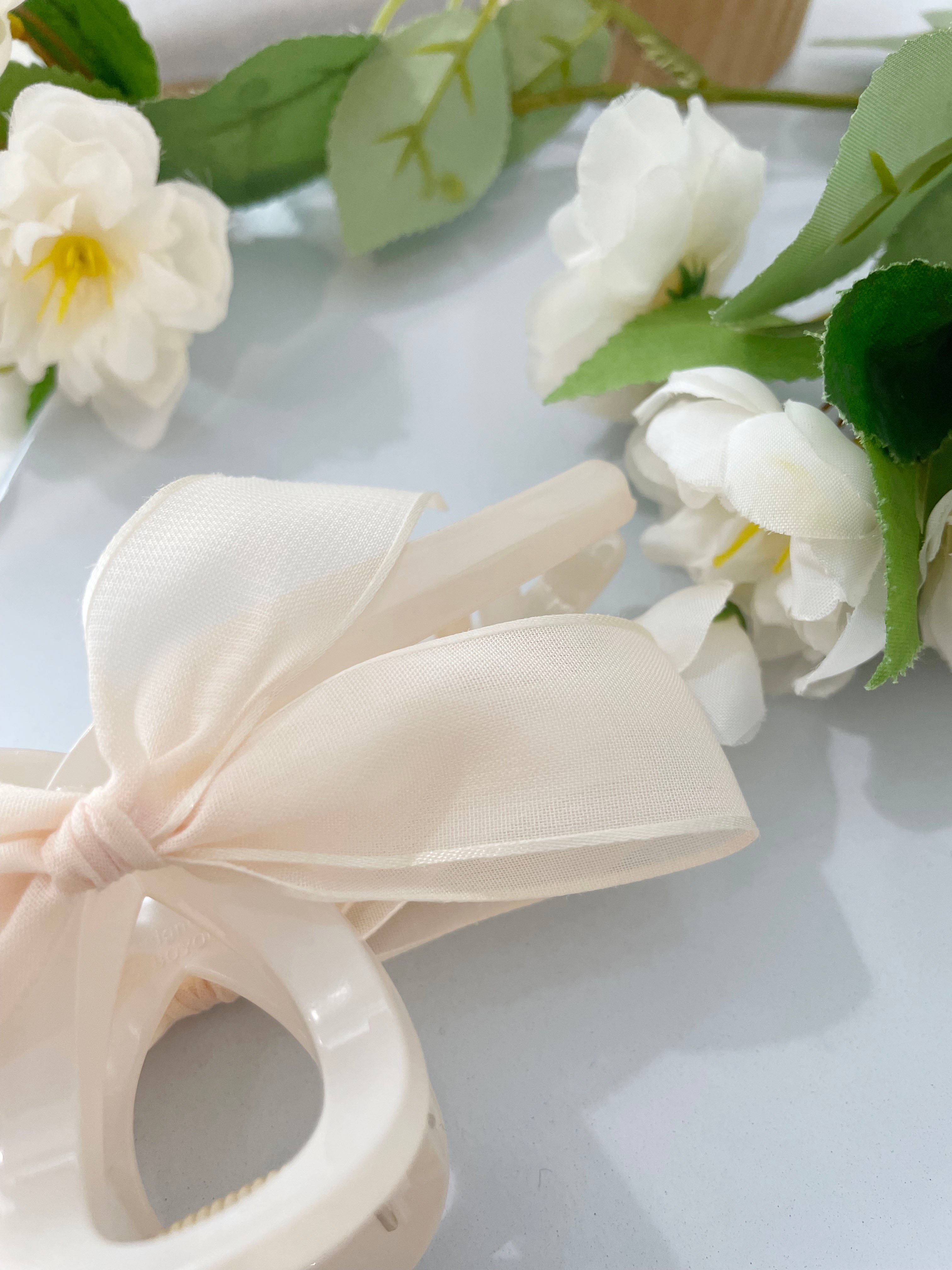 (Many Ways to wear) Jelly Ribbon, Clip/ HA8120 (ivory sold out)