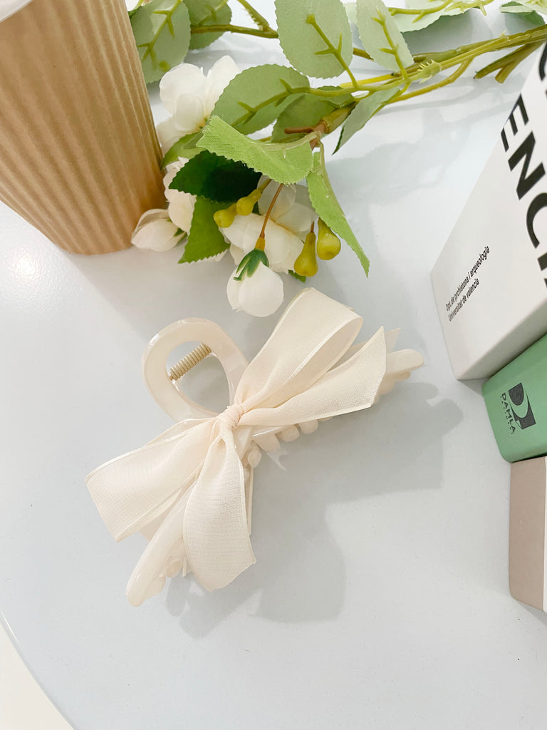 (Many Ways to wear) Jelly Ribbon, Clip/ HA8120 (ivory sold out)