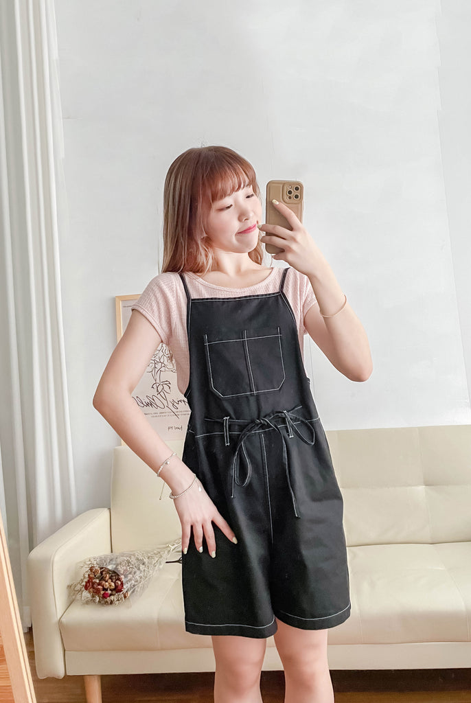 Jumpsuit 隨性車線可調帶子修腰連身褲, Jumpsuit/ DS9279