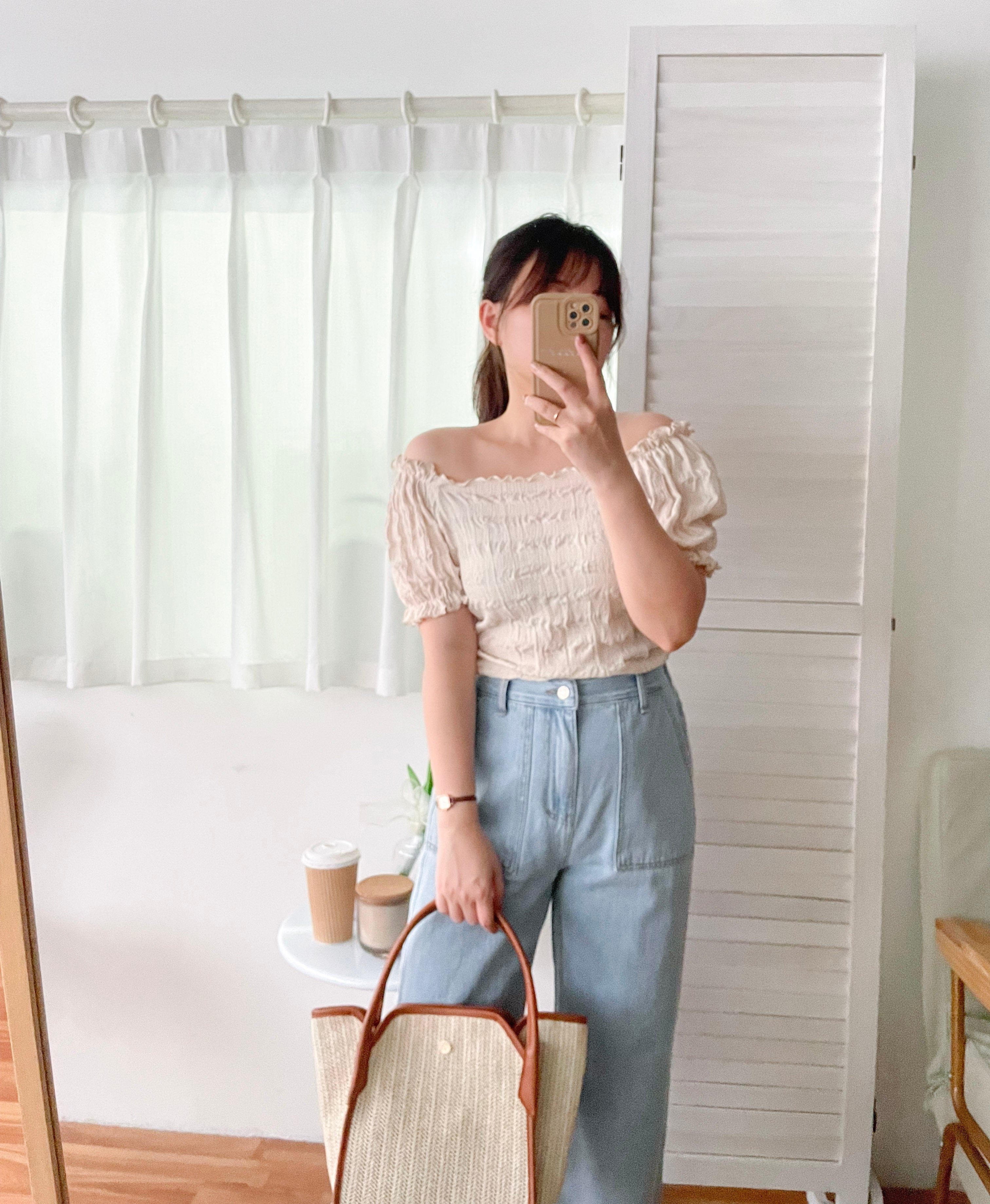 Tassel 輕身淺藍大口袋流蘇牛仔褲, Jeans/ PT8392