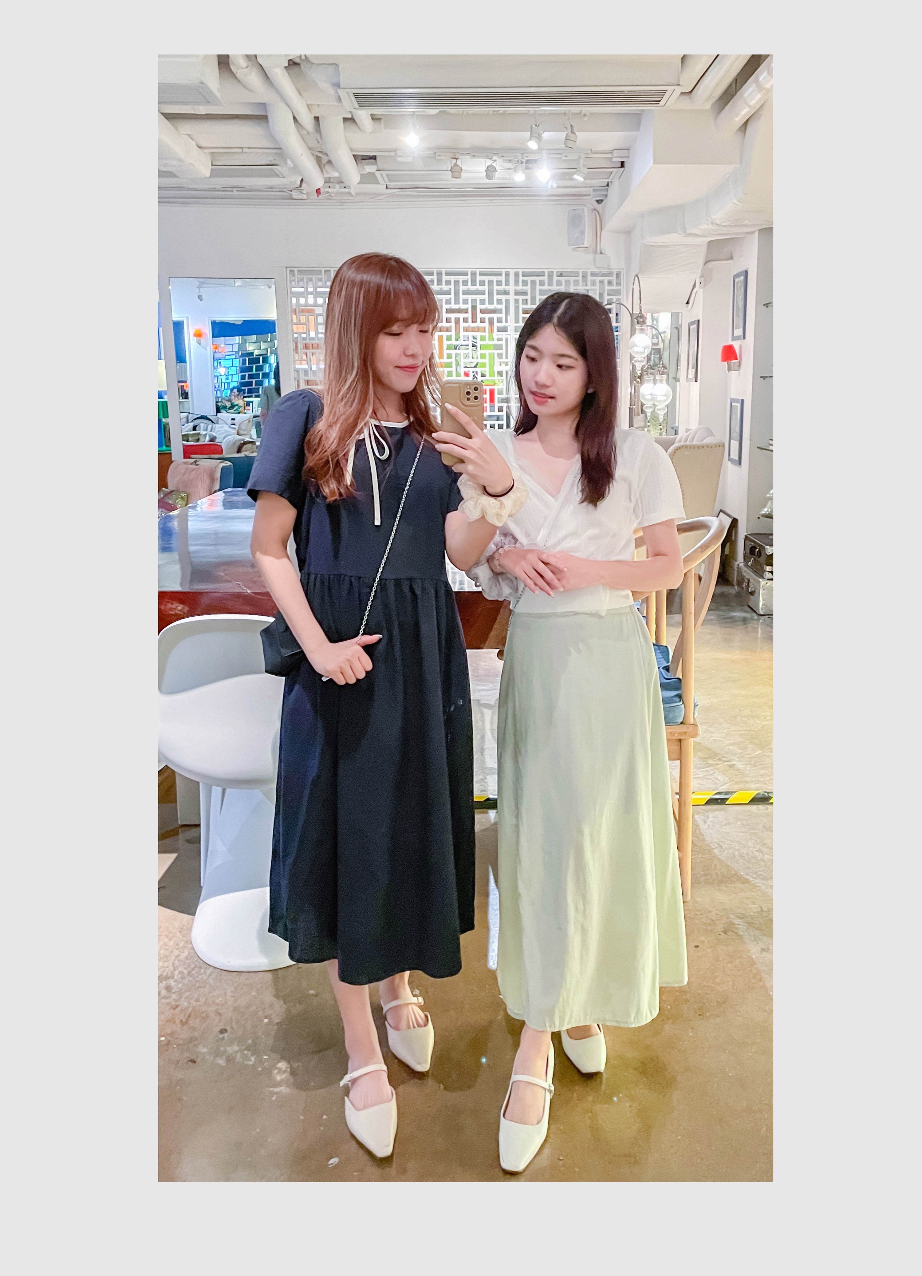 Slim Slit 超推薦極顯瘦修飾肚肚大A形裙尾開叉, Skirt/ SK8721 (honeydew sold out)