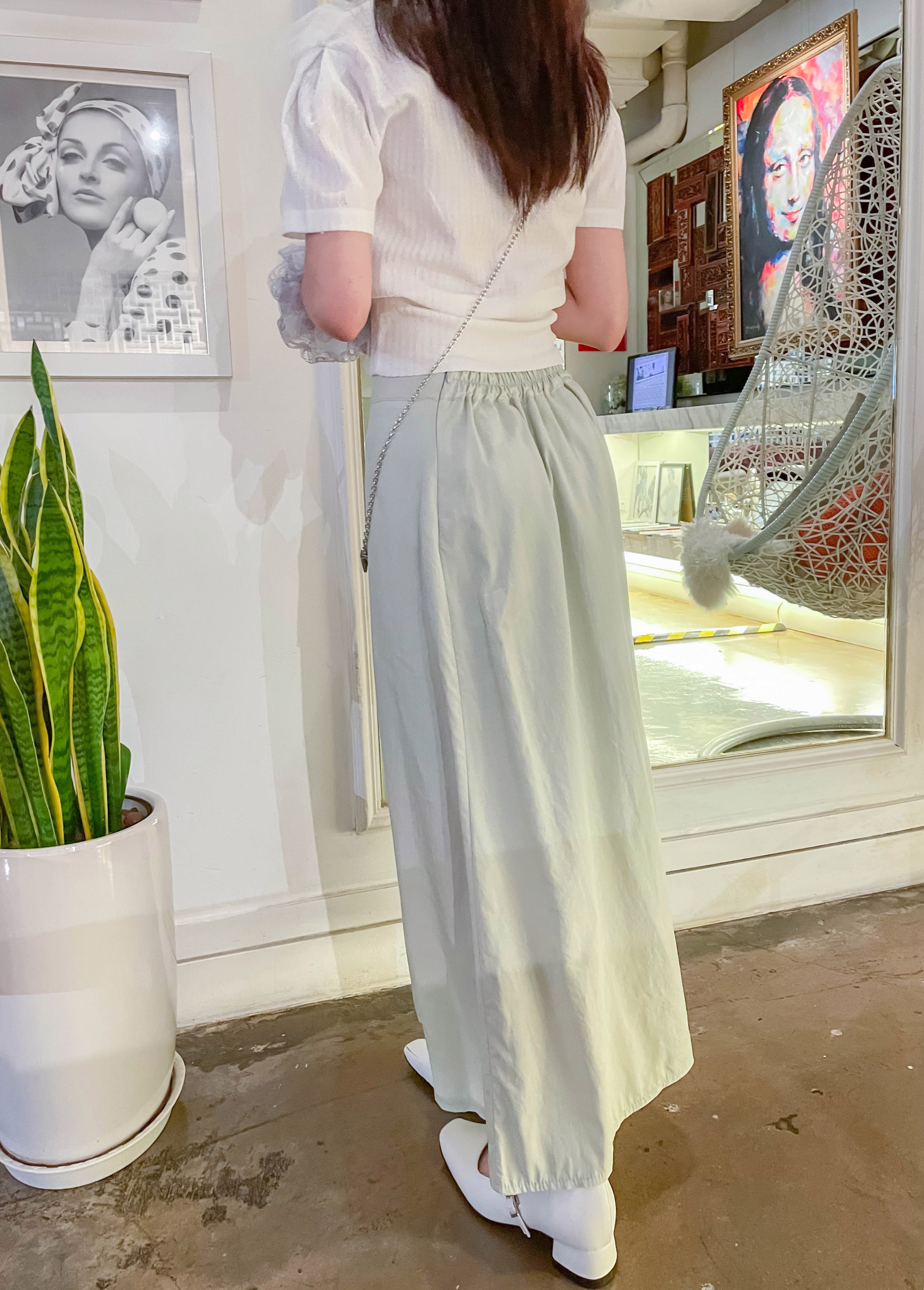 Slim Slit 超推薦極顯瘦修飾肚肚大A形裙尾開叉, Skirt/ SK8721 (honeydew sold out)