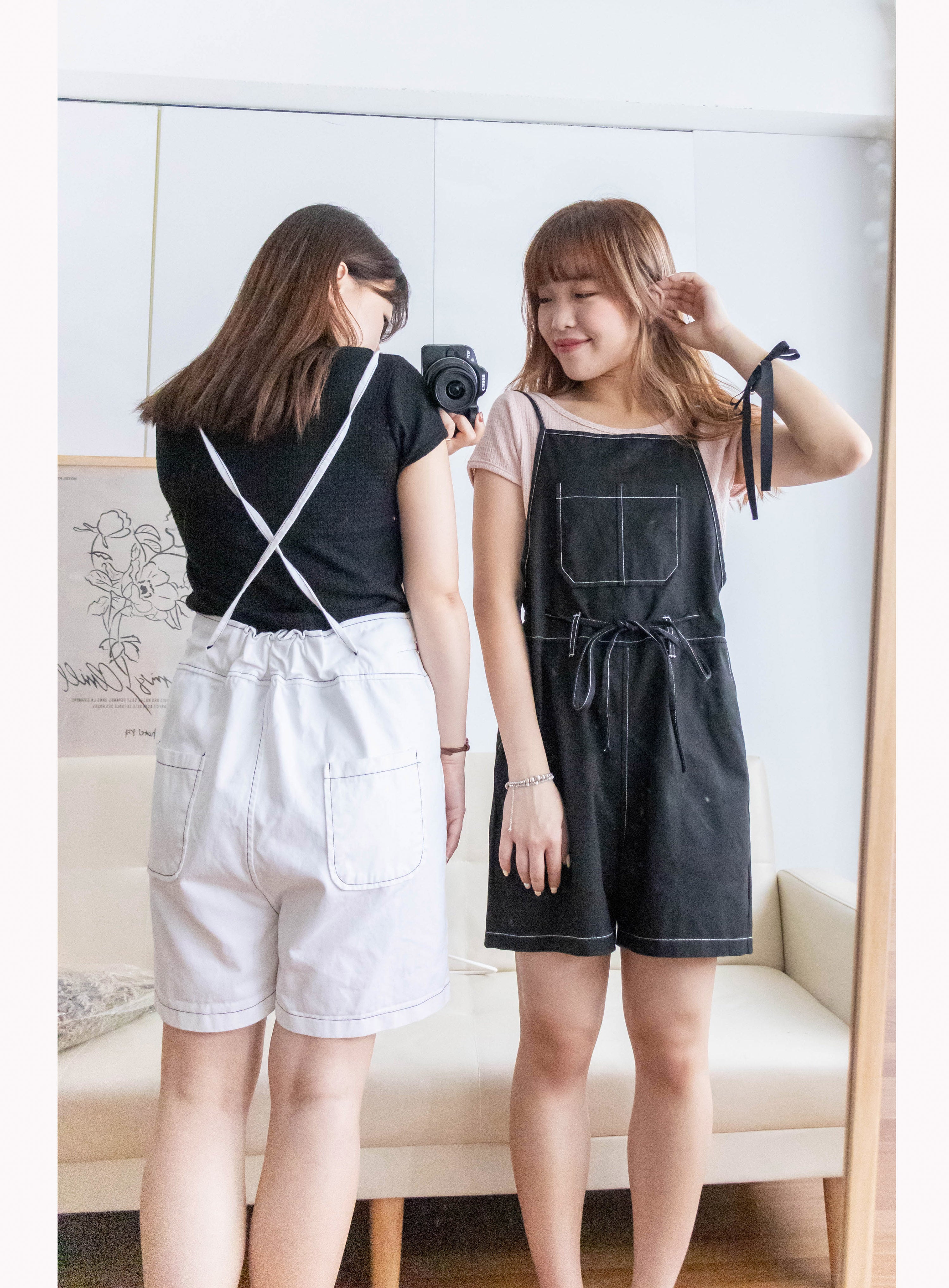 Jumpsuit 隨性車線可調帶子修腰連身褲, Jumpsuit/ DS9279