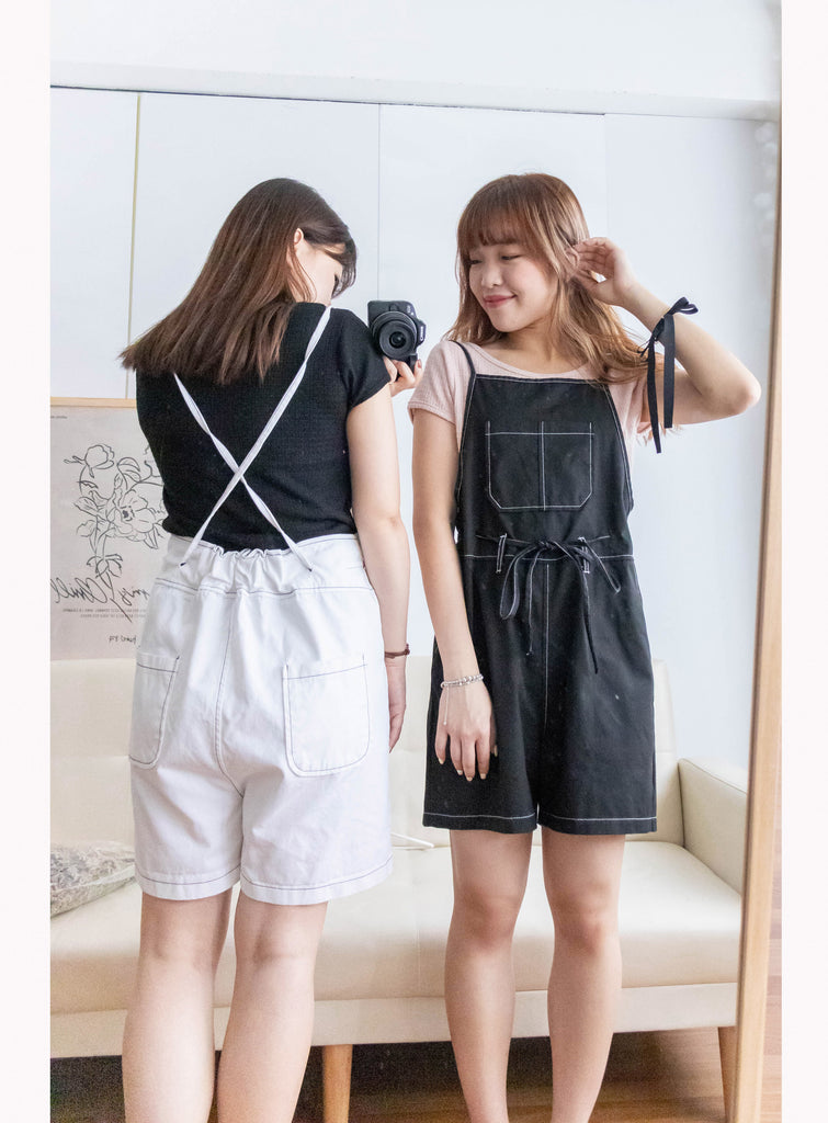Jumpsuit 隨性車線可調帶子修腰連身褲, Jumpsuit/ DS9279