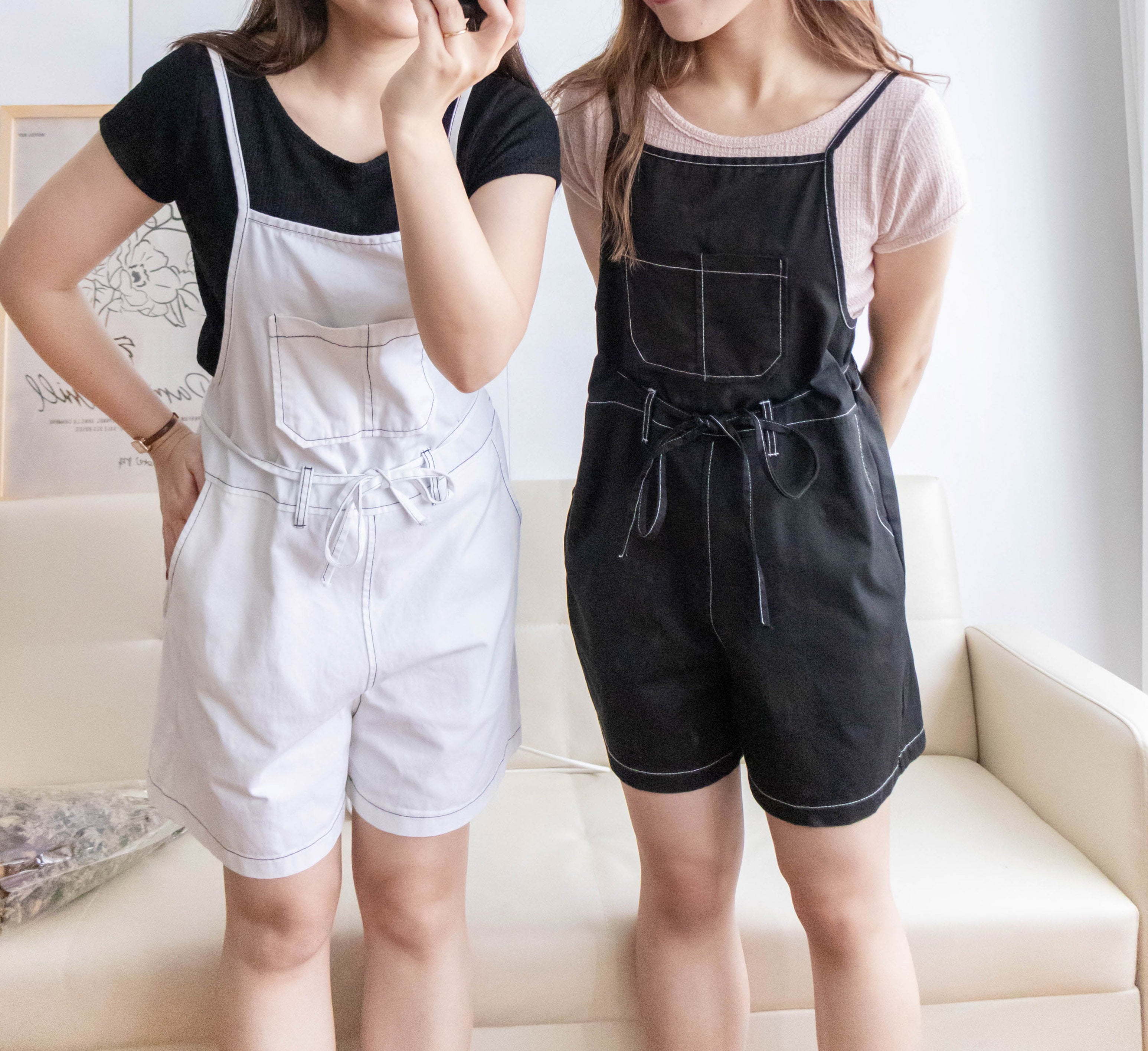 Jumpsuit 隨性車線可調帶子修腰連身褲, Jumpsuit/ DS9279