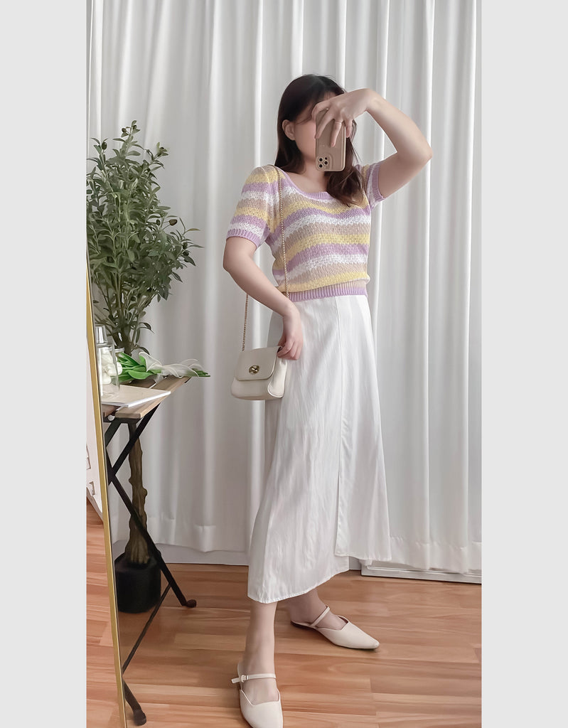 Slim Slit 超推薦極顯瘦修飾肚肚大A形裙尾開叉, Skirt/ SK8721 (honeydew sold out)