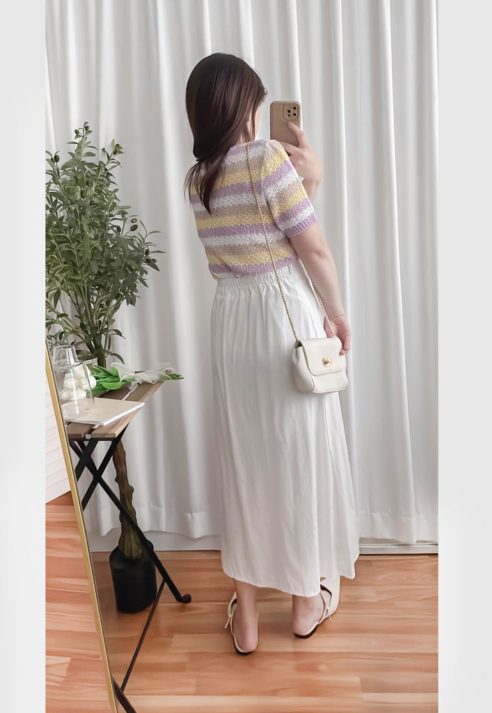 Slim Slit 超推薦極顯瘦修飾肚肚大A形裙尾開叉, Skirt/ SK8721 (honeydew sold out)