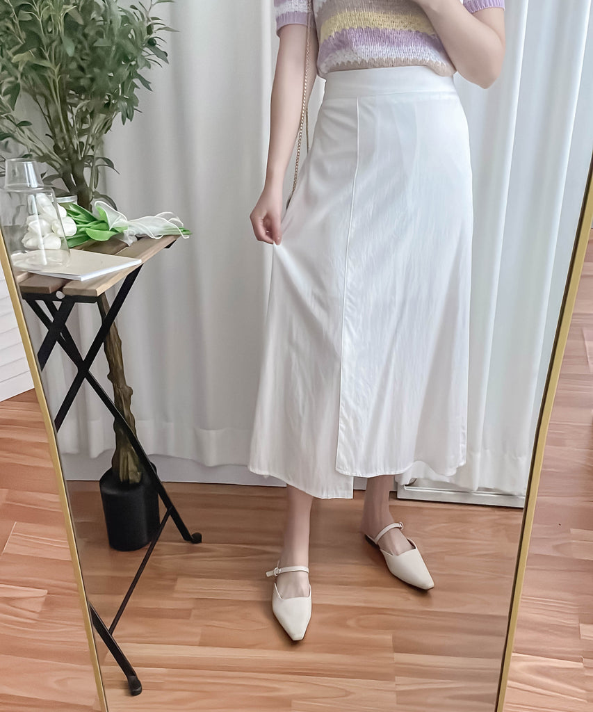 Slim Slit 超推薦極顯瘦修飾肚肚大A形裙尾開叉, Skirt/ SK8721 (honeydew sold out)