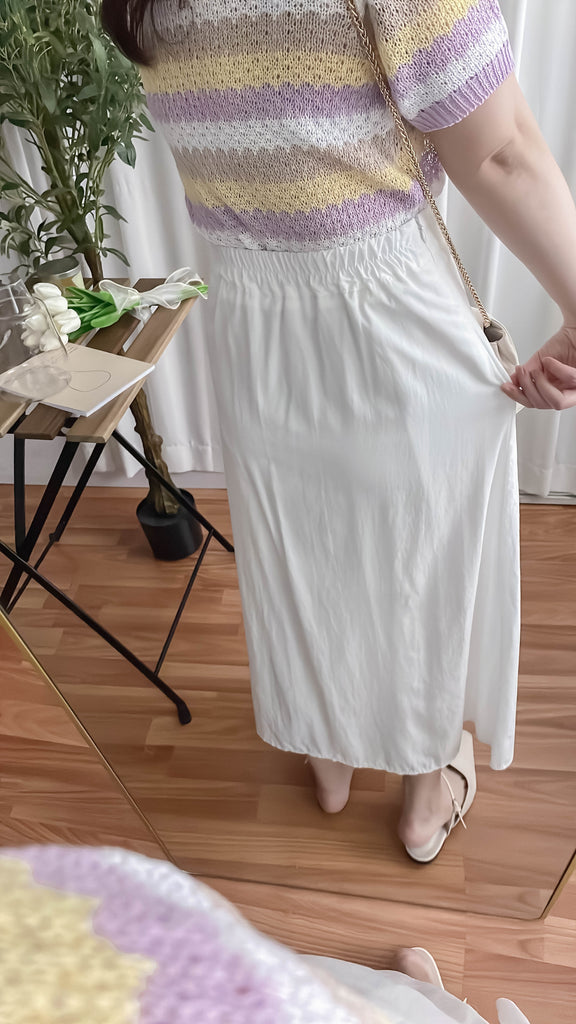Slim Slit 超推薦極顯瘦修飾肚肚大A形裙尾開叉, Skirt/ SK8721 (honeydew sold out)