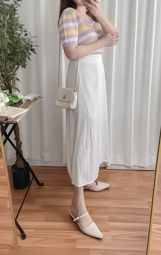 Slim Slit 超推薦極顯瘦修飾肚肚大A形裙尾開叉, Skirt/ SK8721 (honeydew sold out)