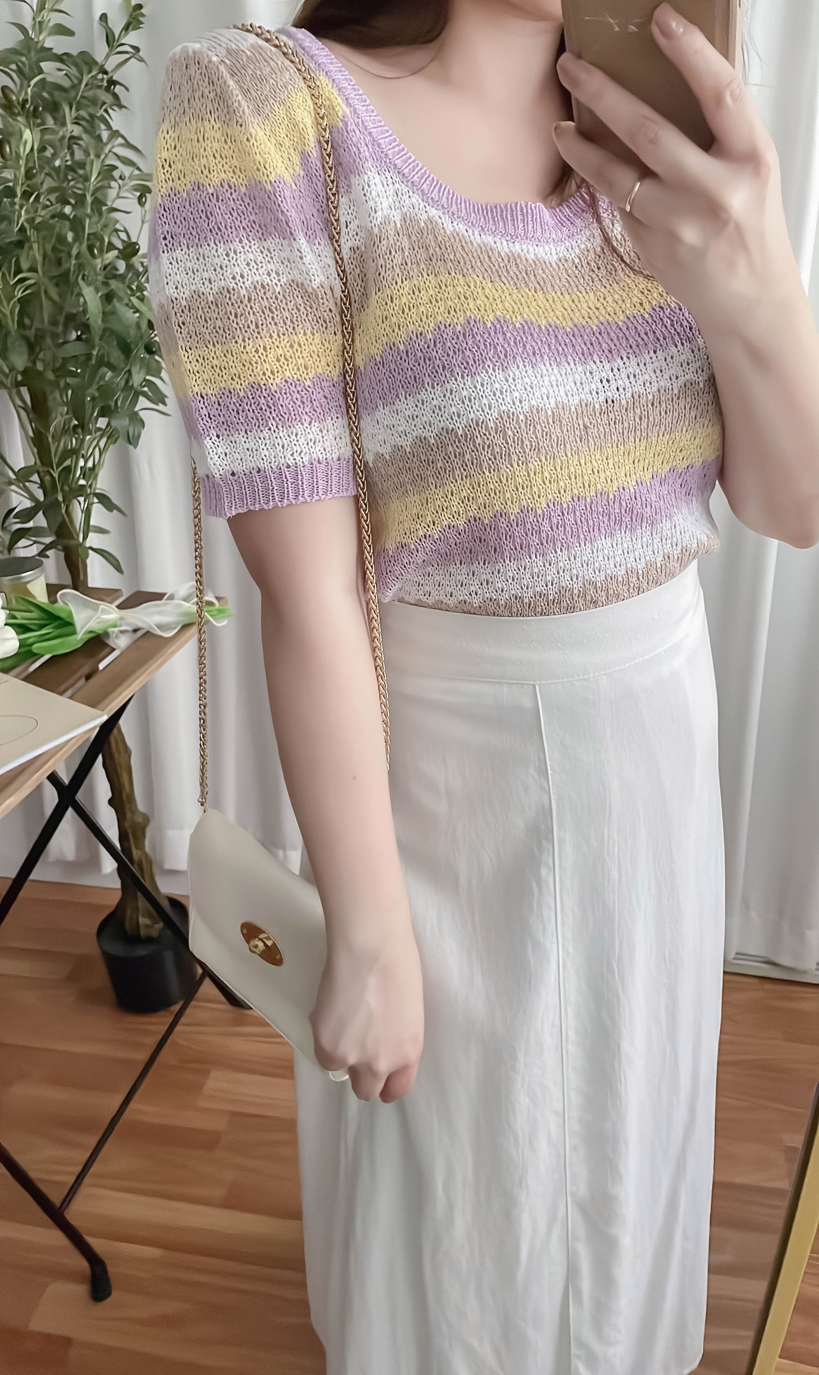 Slim Slit 超推薦極顯瘦修飾肚肚大A形裙尾開叉, Skirt/ SK8721 (honeydew sold out)