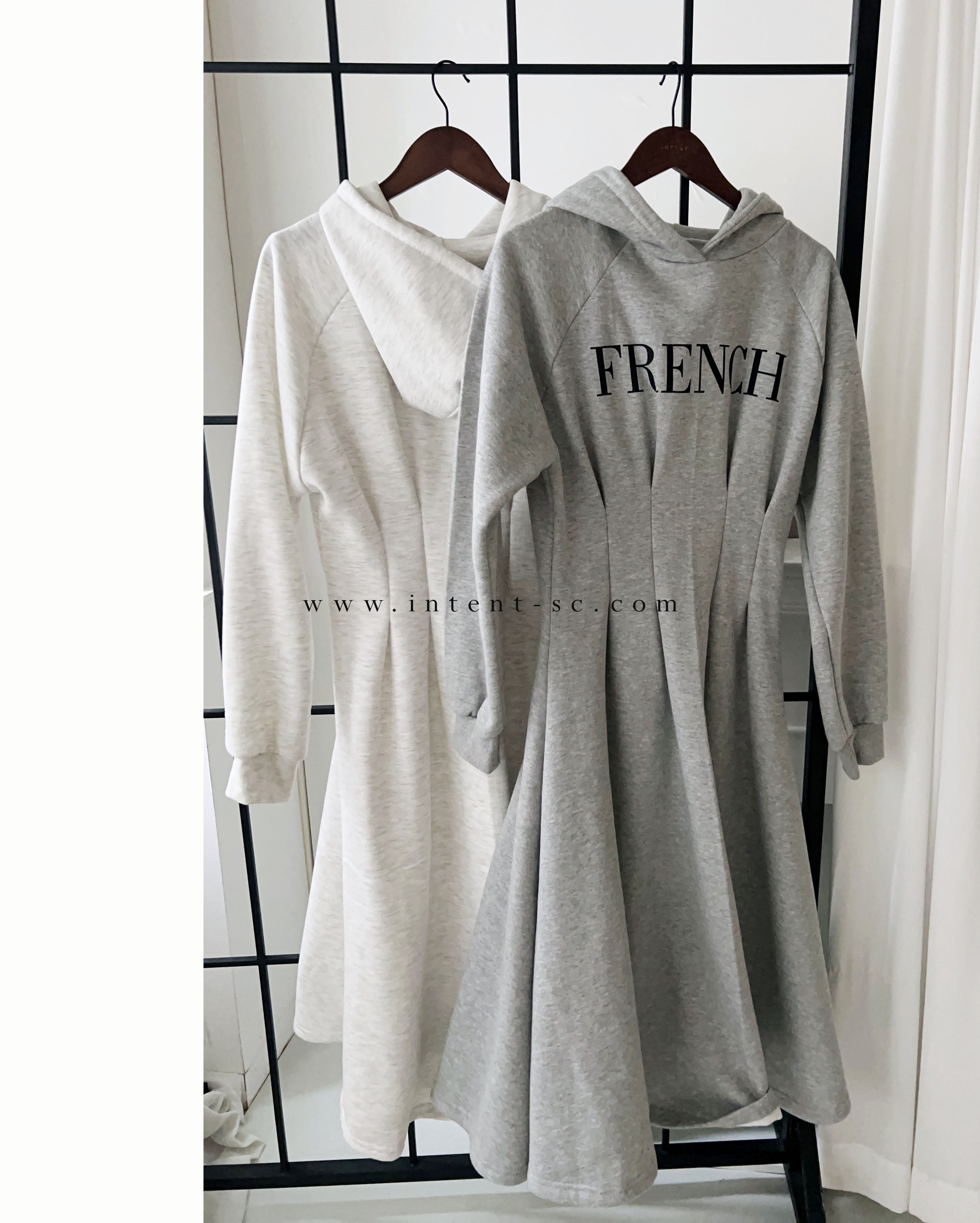 FRENCH HOODIES 舒適全彈性顯瘦修腰衛衣連身裙, Dress/ DS9367