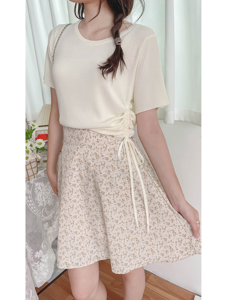 Asymmetric 舒適冰絲織紋側束帶衣尾, Top/ TP8888 (ivory sold out)