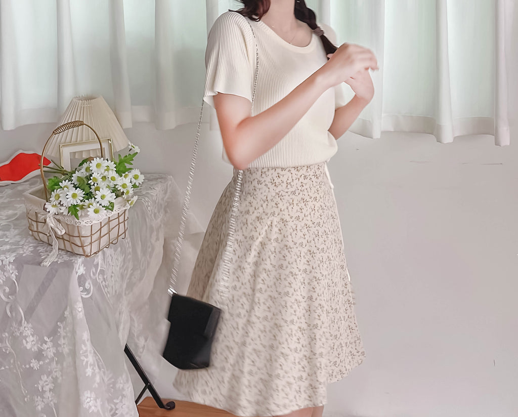 Garden 清雅花枝防走光百搭防皺花裙, Skirt/ SK8726 (Ivory sold out)