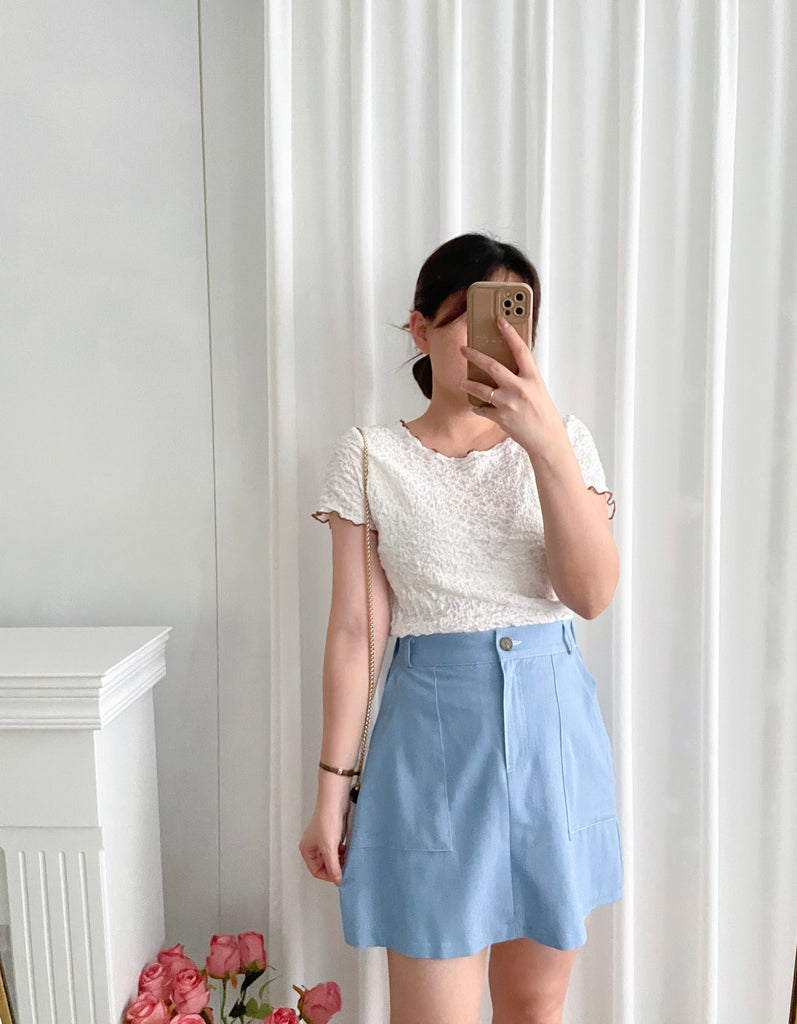 Slim a-line Denim 超舒適輕身寬鬆牛仔色車線, Skirt/ SK8728 (Midnightblue sold out)