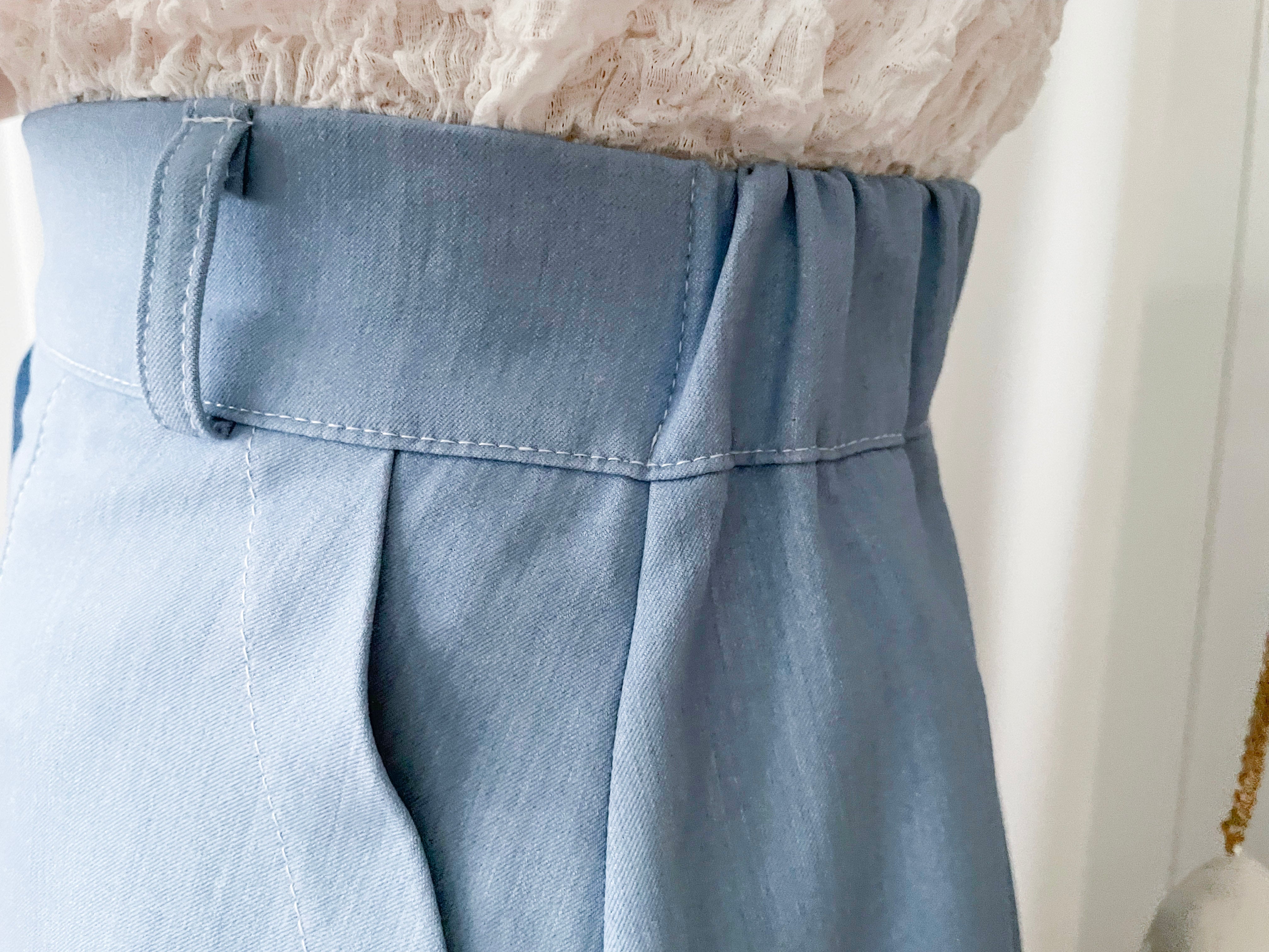 Slim a-line Denim 超舒適輕身寬鬆牛仔色車線, Skirt/ SK8728 (Midnightblue sold out)