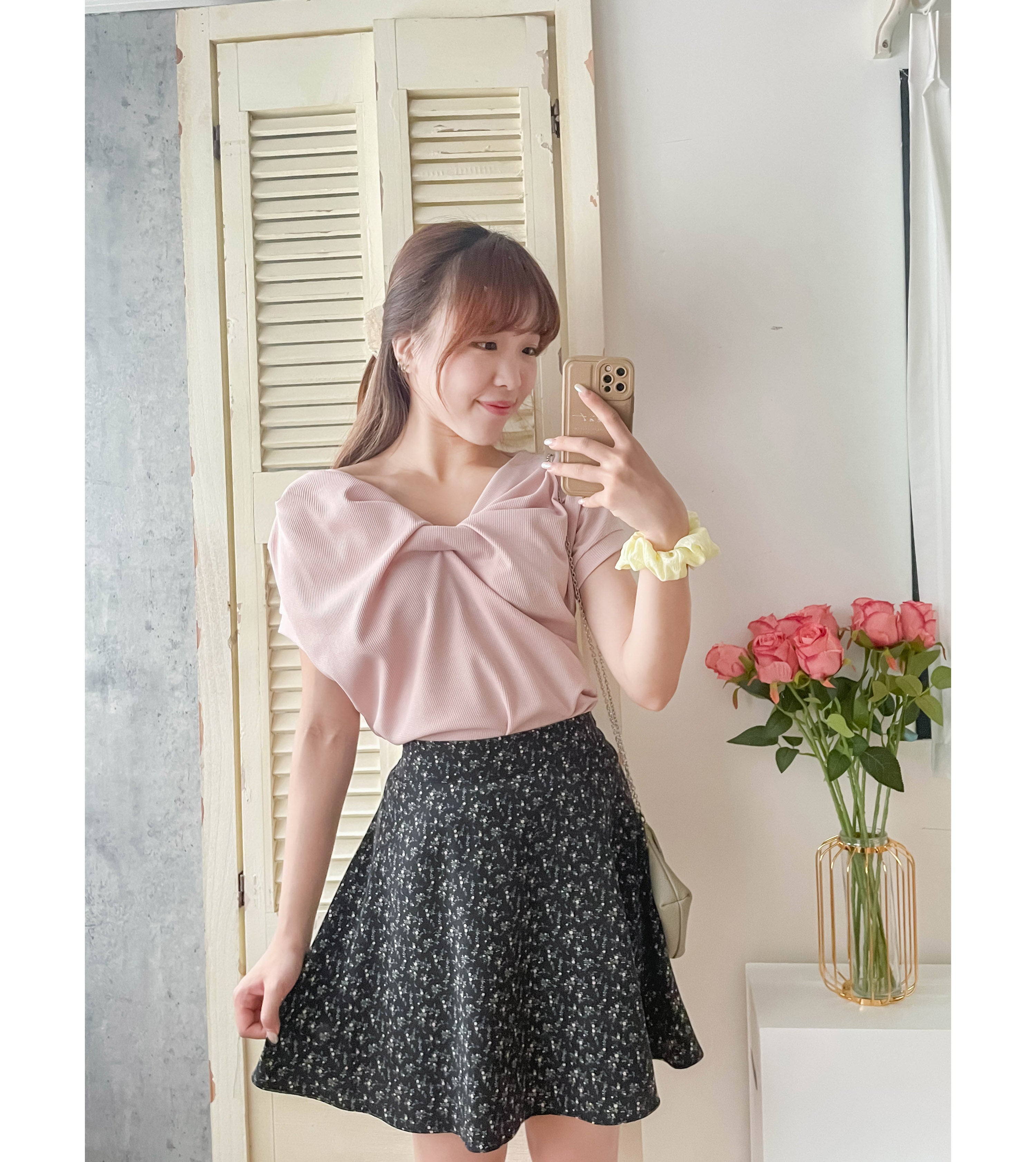 Garden 清雅花枝防走光百搭防皺花裙, Skirt/ SK8726 (Ivory sold out)