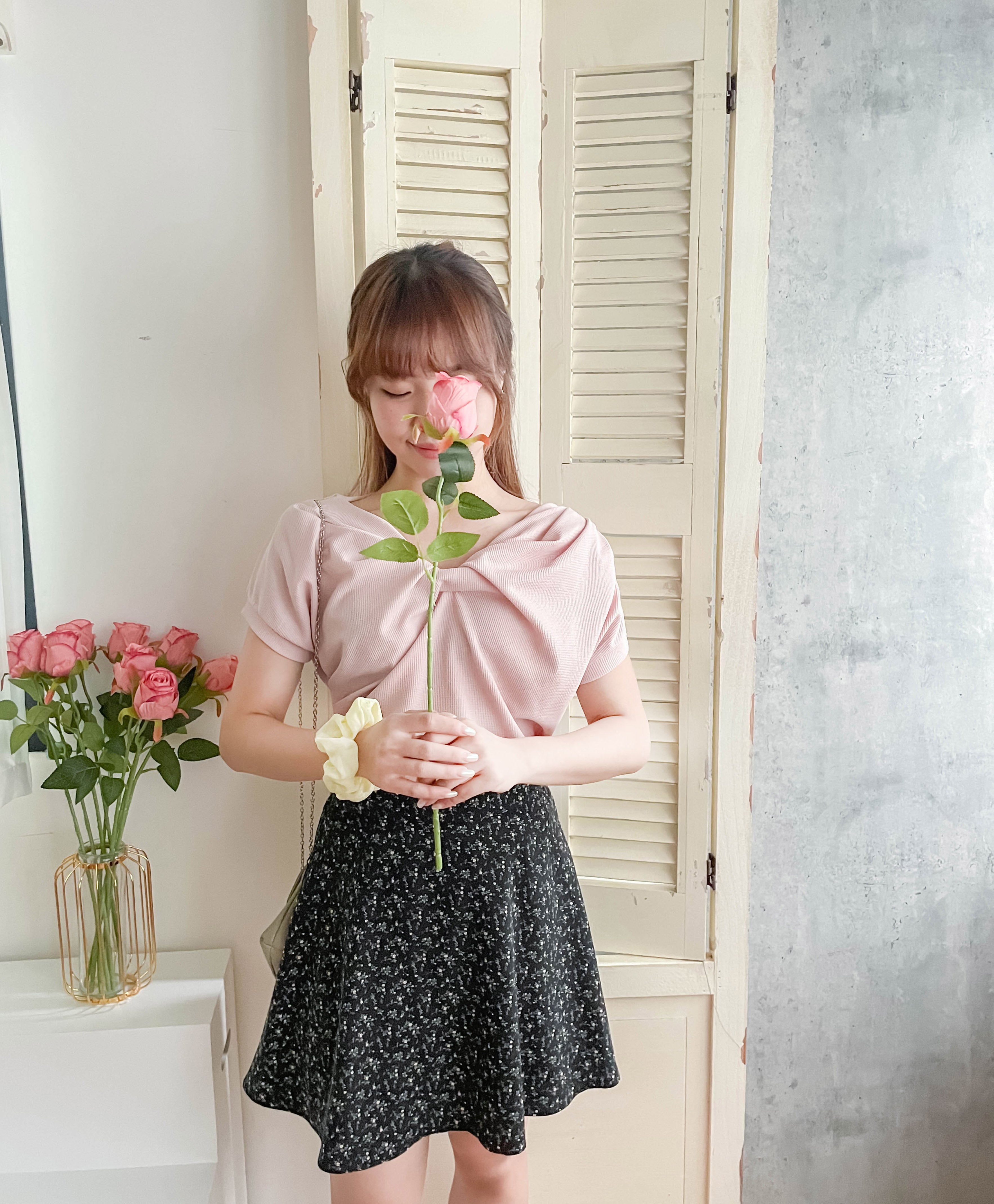 Garden 清雅花枝防走光百搭防皺花裙, Skirt/ SK8726 (Ivory sold out)