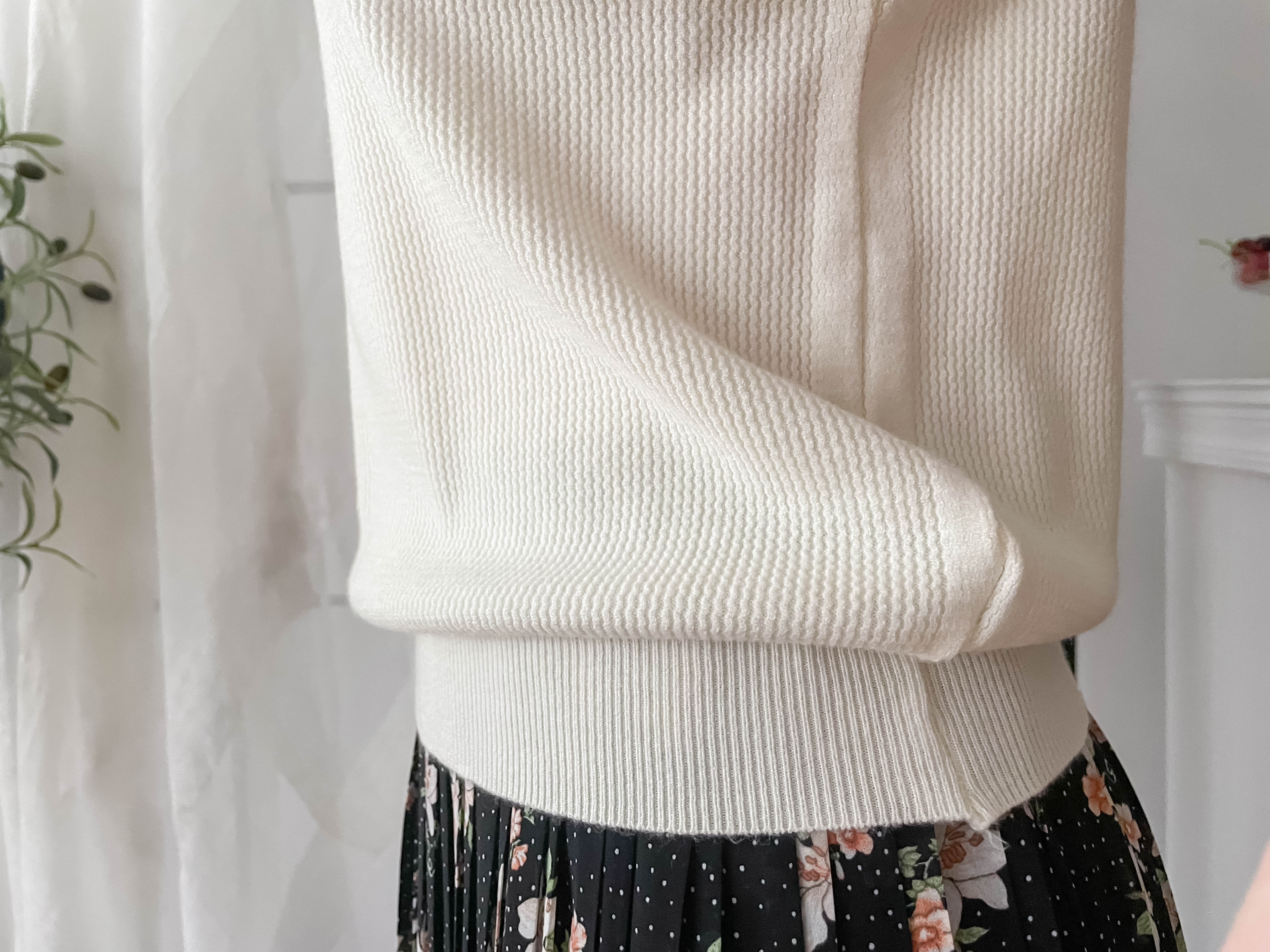 Knit 小袖V領棉棉針織上衣, Top/ TP8880