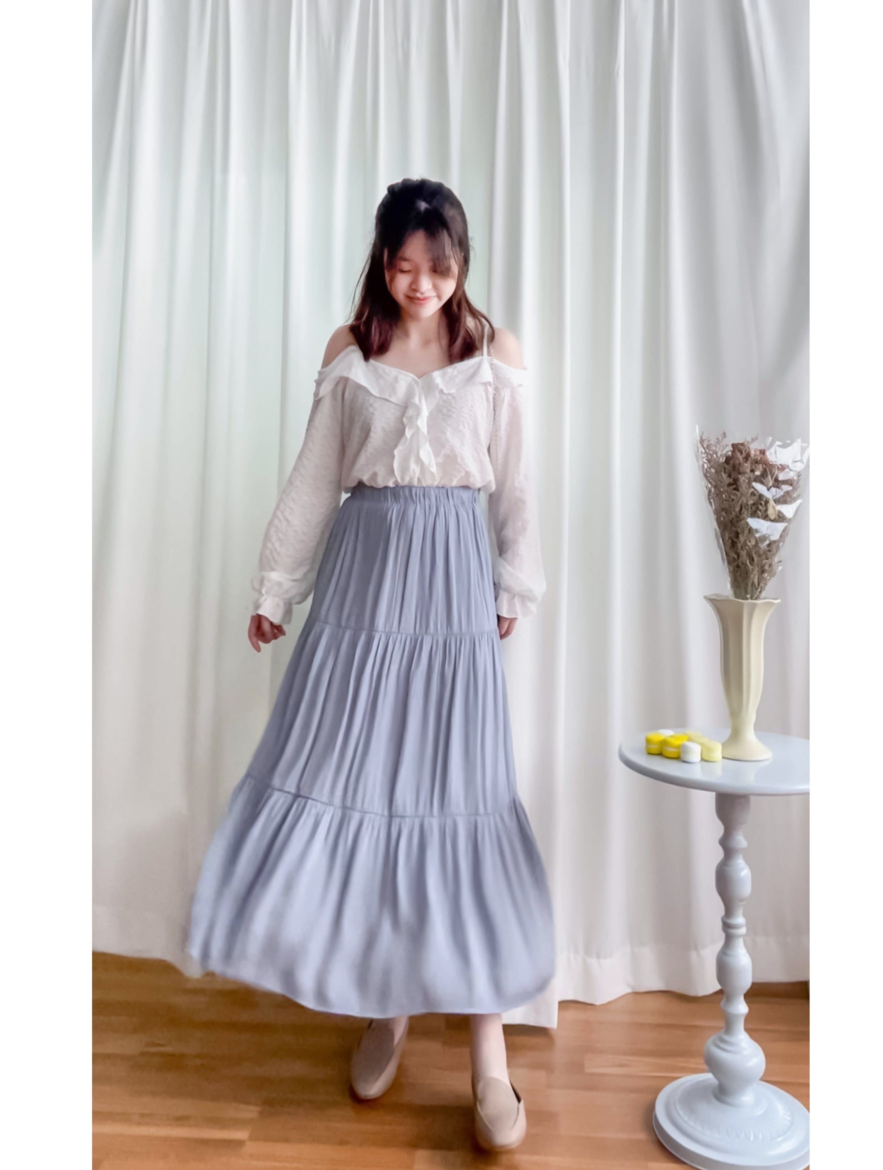 Fairy Touch 優雅高質垂感仙氣飄飄傘裙, Skirt/ SK8732