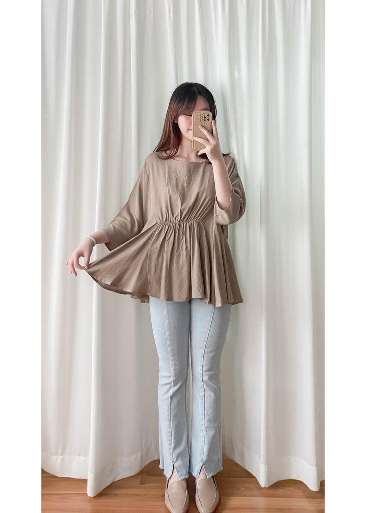 Sandra 飄飄衣身前橡筋皺褶上衣, Top/ BU8963