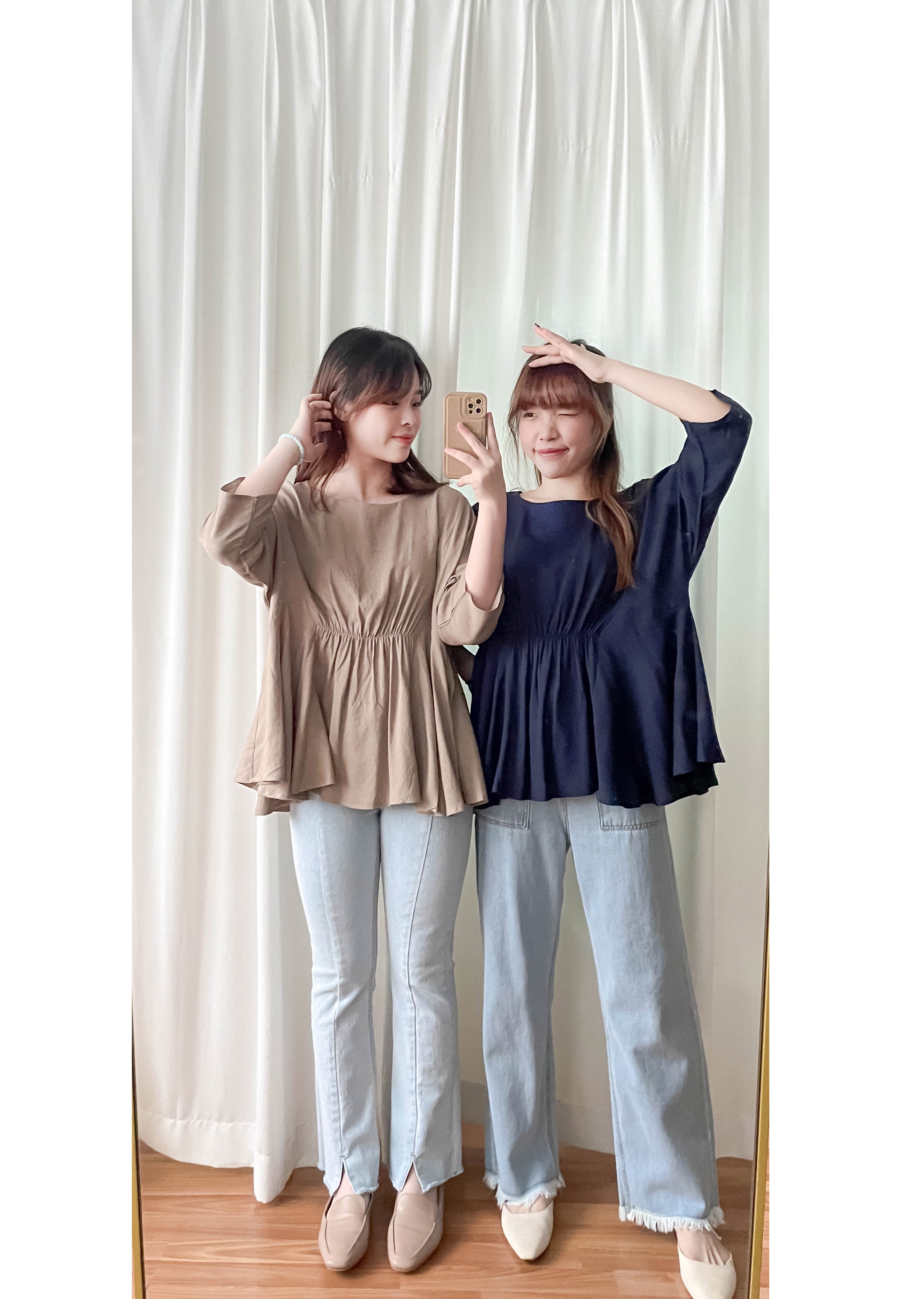 Sandra 飄飄衣身前橡筋皺褶上衣, Top/ BU8963