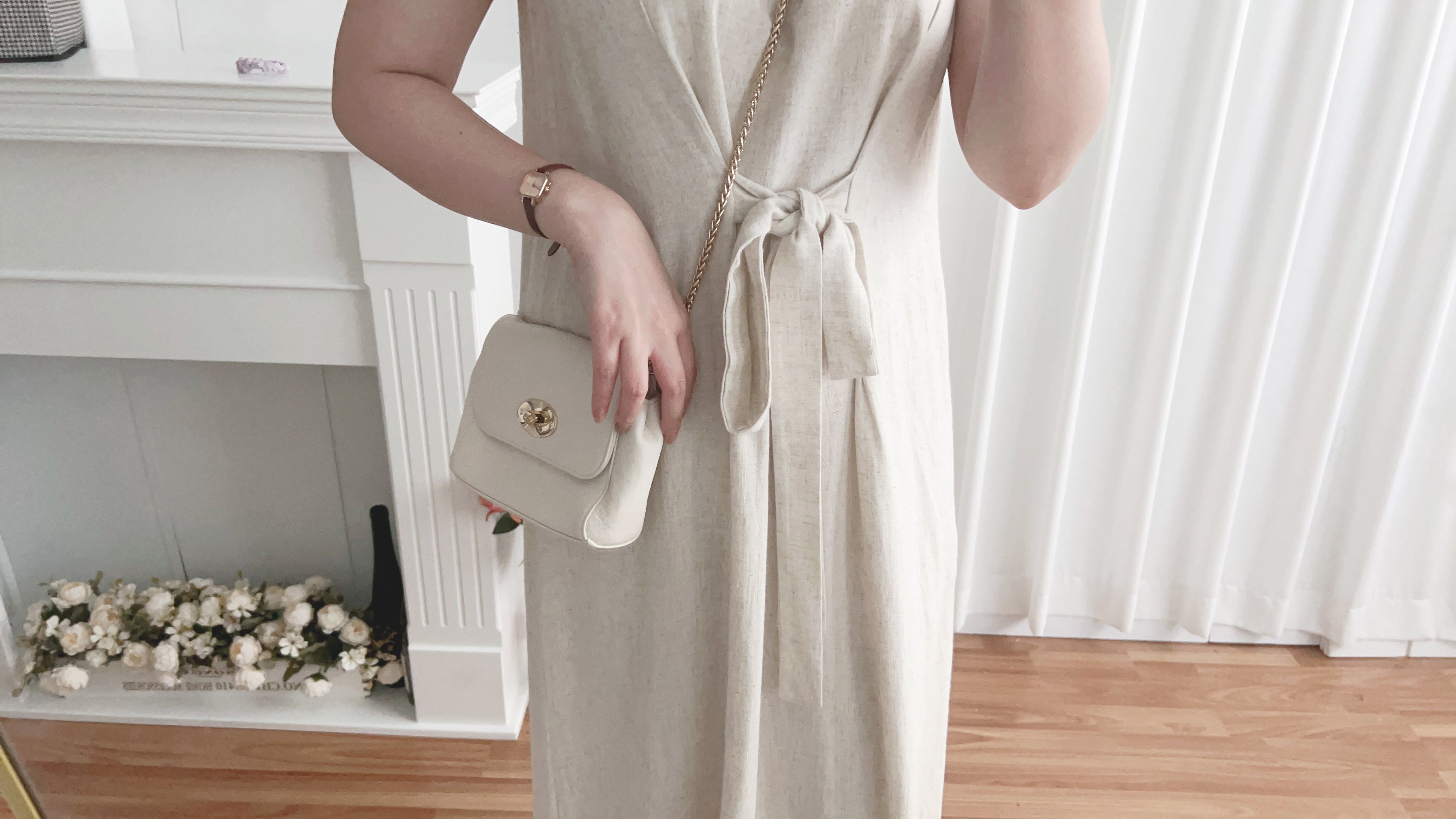 Square Collar 棉麻文青仙氣淺方領修腰, Dress/ DS9301 (湖水綠 MediumAquamarine sold out)