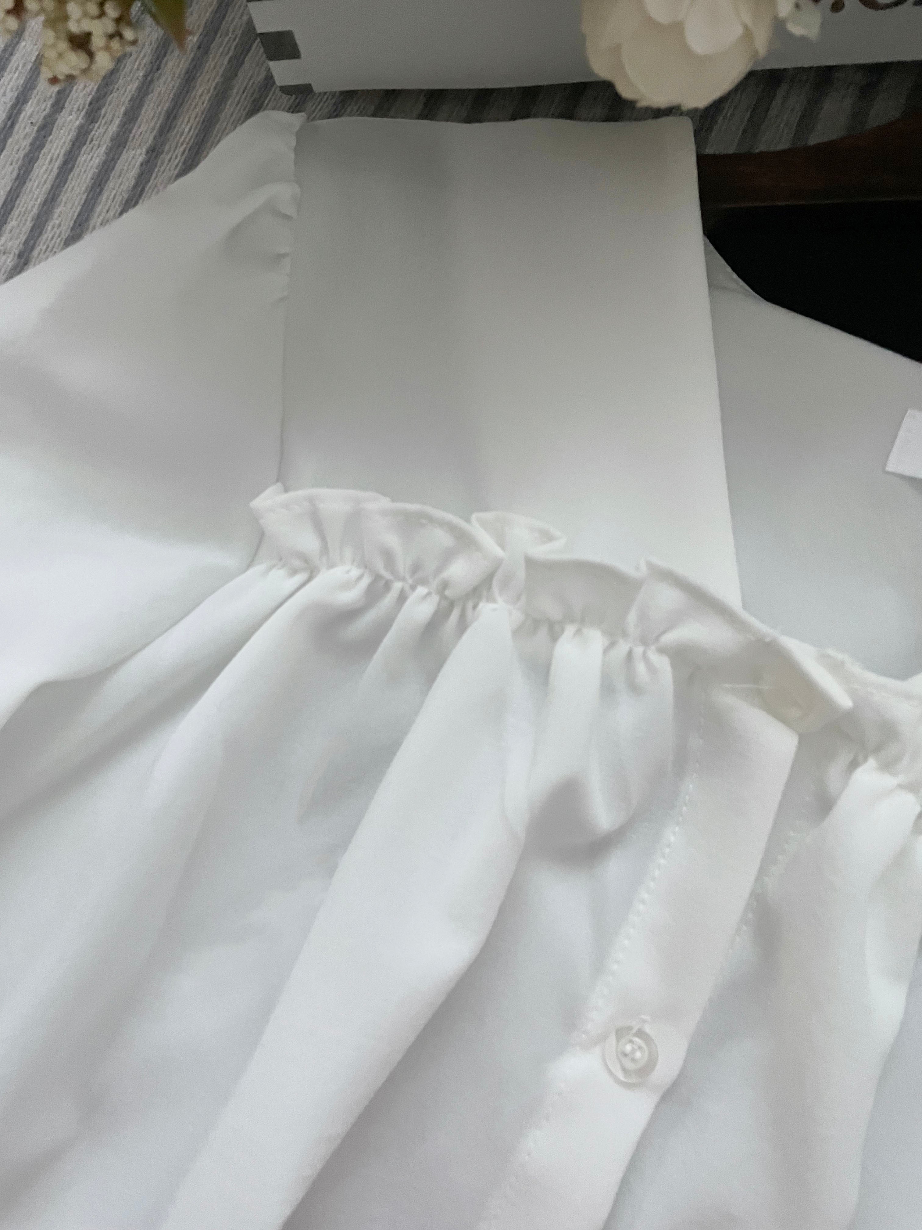 !Limited best deal! Ruffle collar 日常花邊方領口雪紡棉上衣, Blouse/ BU8971