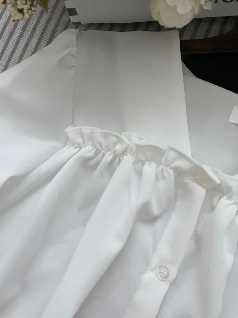 !Limited best deal! Ruffle collar 日常花邊方領口雪紡棉上衣, Blouse/ BU8971