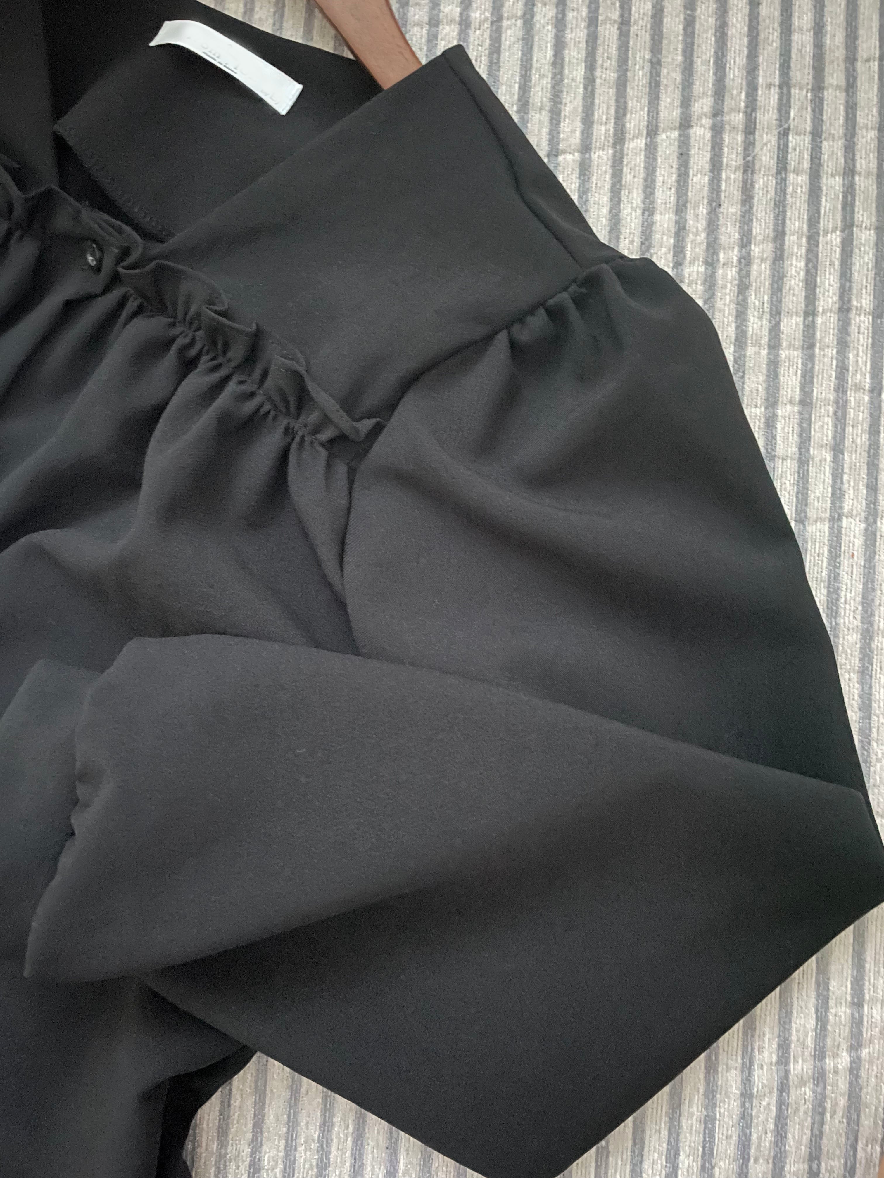 !Limited best deal! Ruffle collar 日常花邊方領口雪紡棉上衣, Blouse/ BU8971