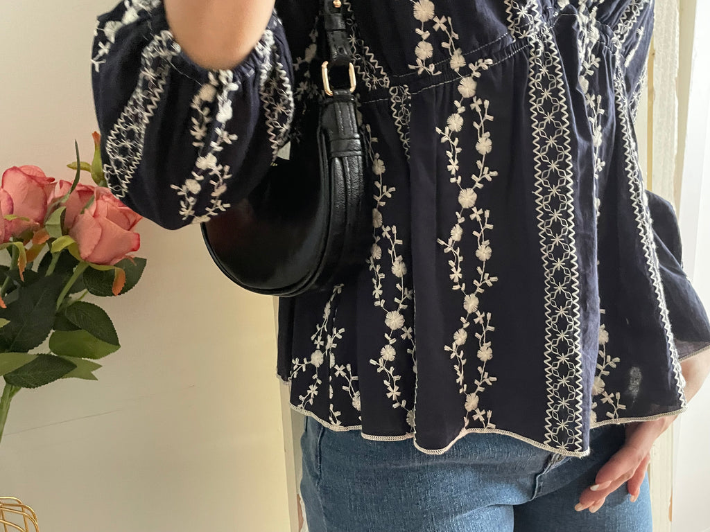 Ethnic 民族繡花修腰傘形上衣, Blouse/ BU8978 (不設訂貨款)
