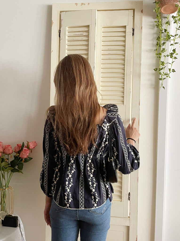 Ethnic 民族繡花修腰傘形上衣, Blouse/ BU8978 (不設訂貨款)