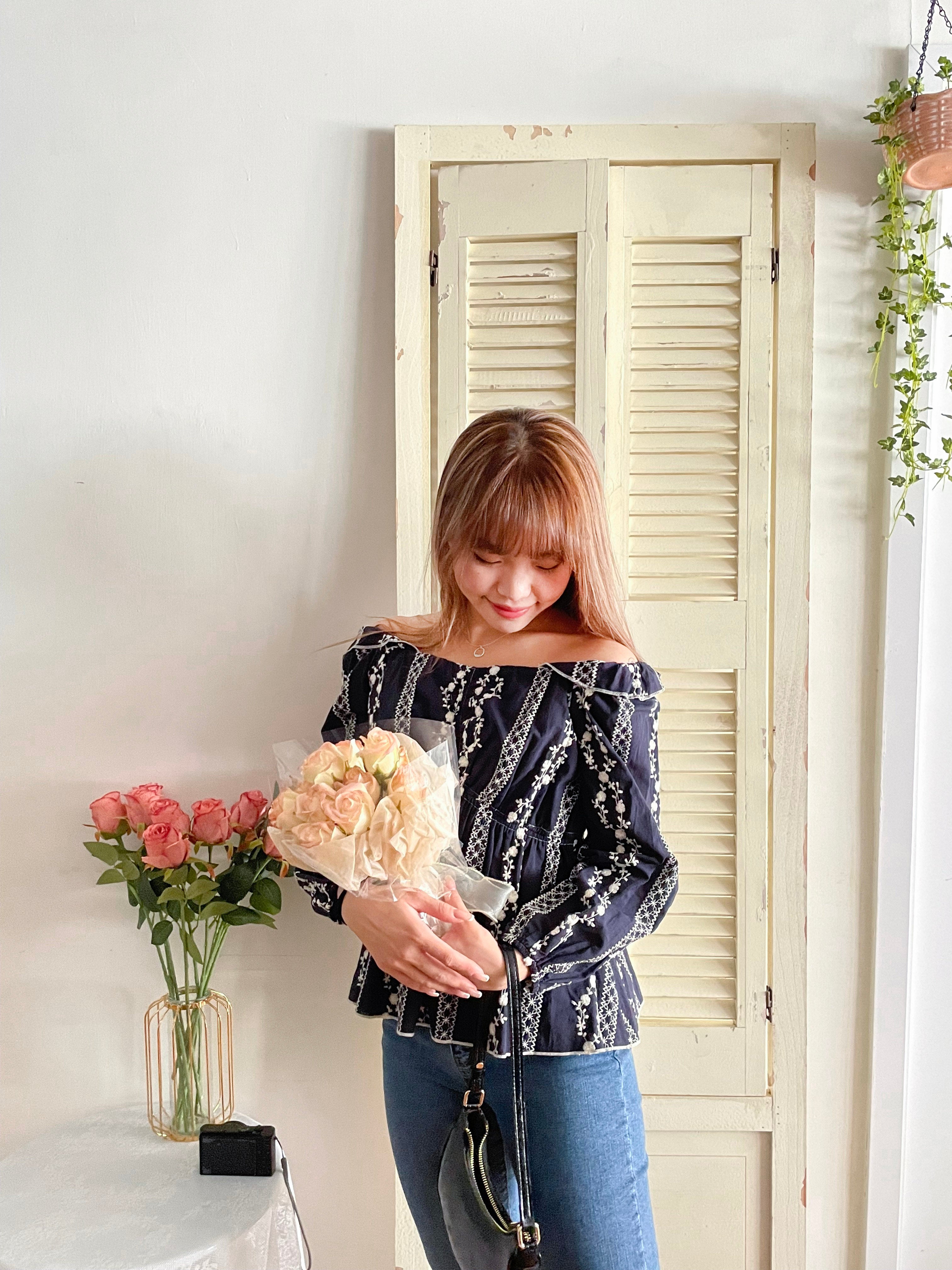 Ethnic 民族繡花修腰傘形上衣, Blouse/ BU8978 (不設訂貨款)