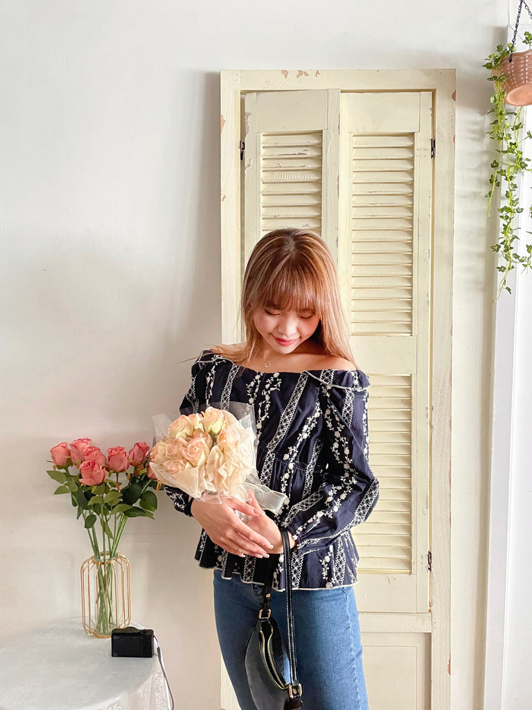 Ethnic 民族繡花修腰傘形上衣, Blouse/ BU8978 (不設訂貨款)